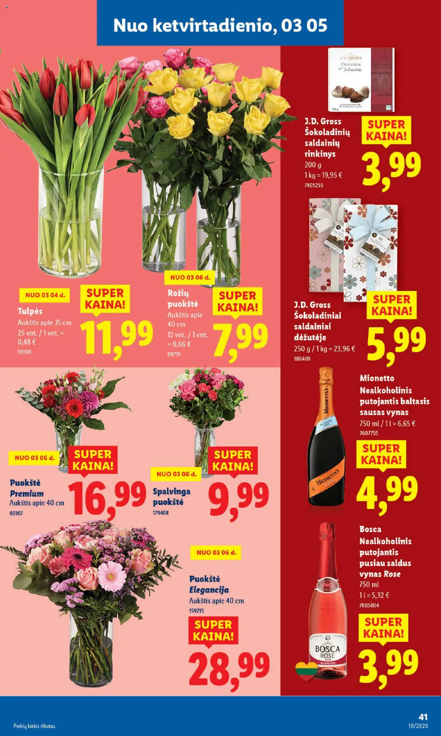 LIDL akcijos nuo 02.03.2026 | Puslapis: 43 | Prekių: Vynas, Saldainiai
