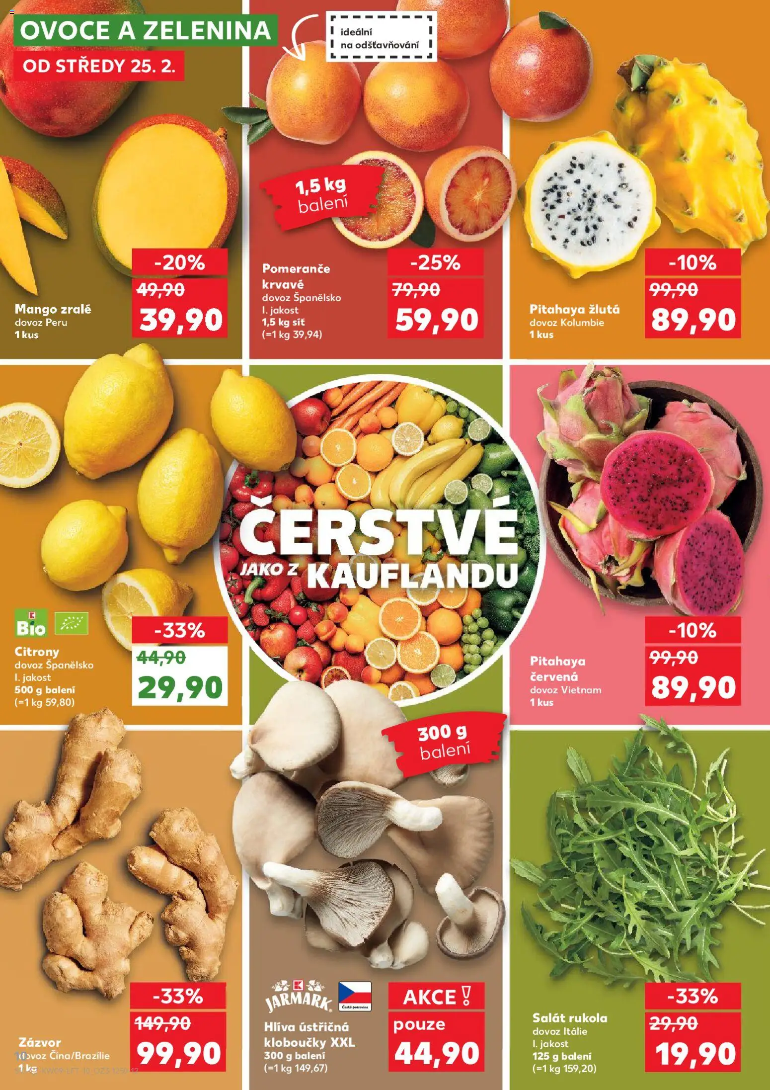 Kaufland leták od 25.02.2026 | Strana: 10 | Produkty: Ovoce, Hlíva ústřičná, Pomeranče, Salát