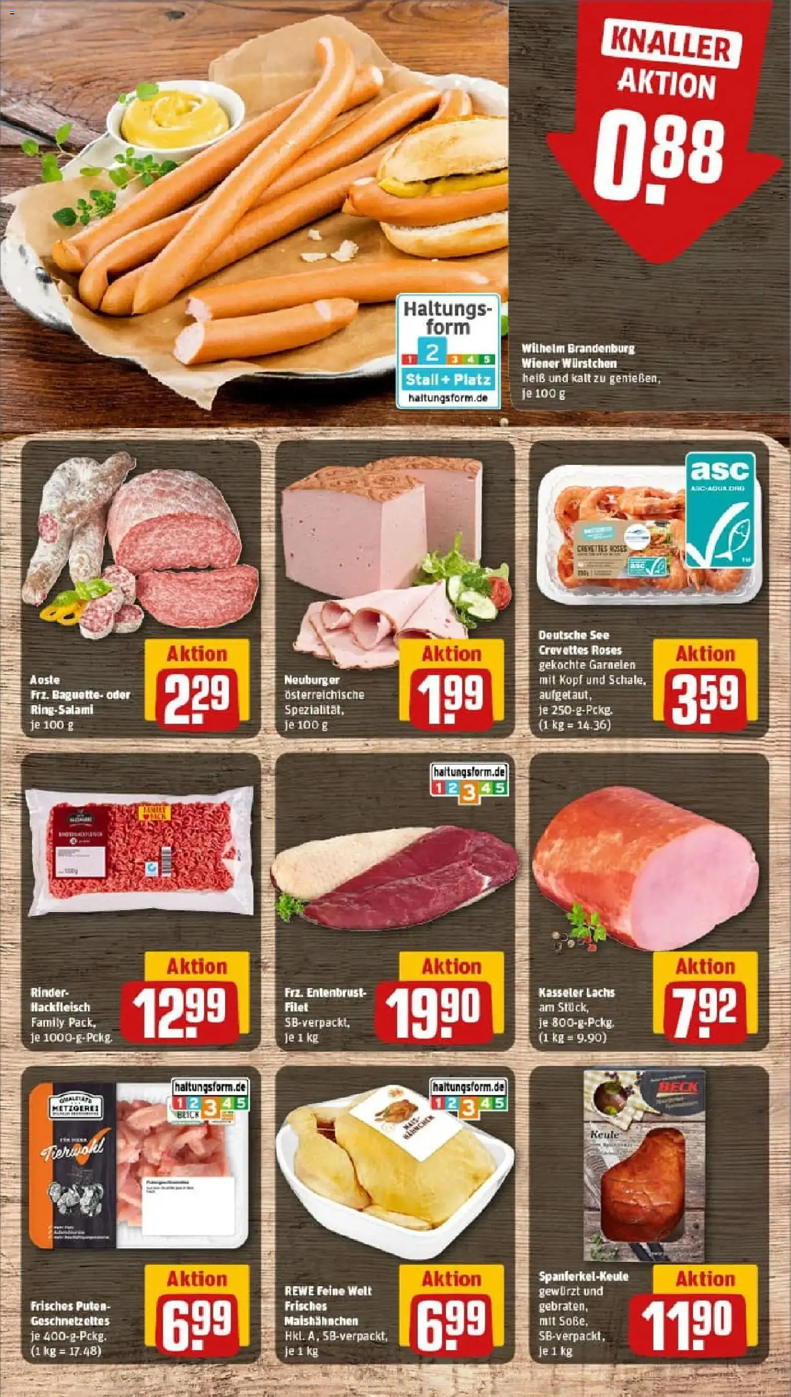 Rewe prospekt Langen (Hessen)	 – gültig ab 10.11.2025 | Seite: 8 | Produkte: Wiener wurstchen, Garnelen, Lachs, Salami