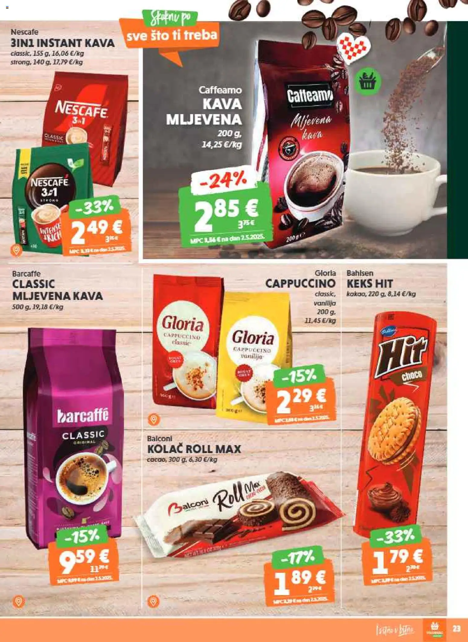 Studenac katalog | vrijedi od 21.01.2026 | Stranica: 23 | Proizvodi: Nescafe, Kava, Barcaffe, Cappuccino