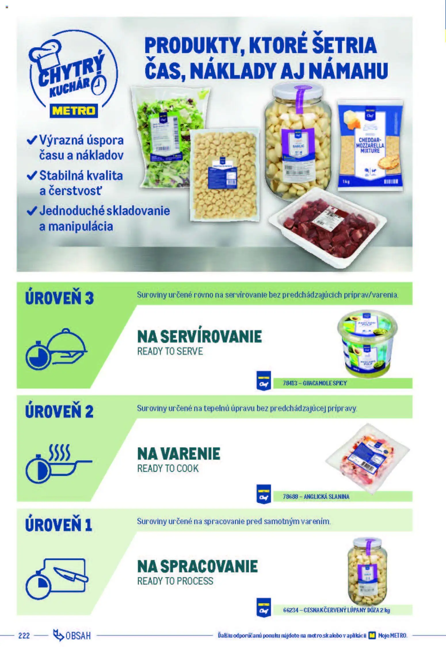 Nové Metro akcie – leták je platný od 05.12.2025 | Strana: 222 | Produkty: Slanina, Mozzarella