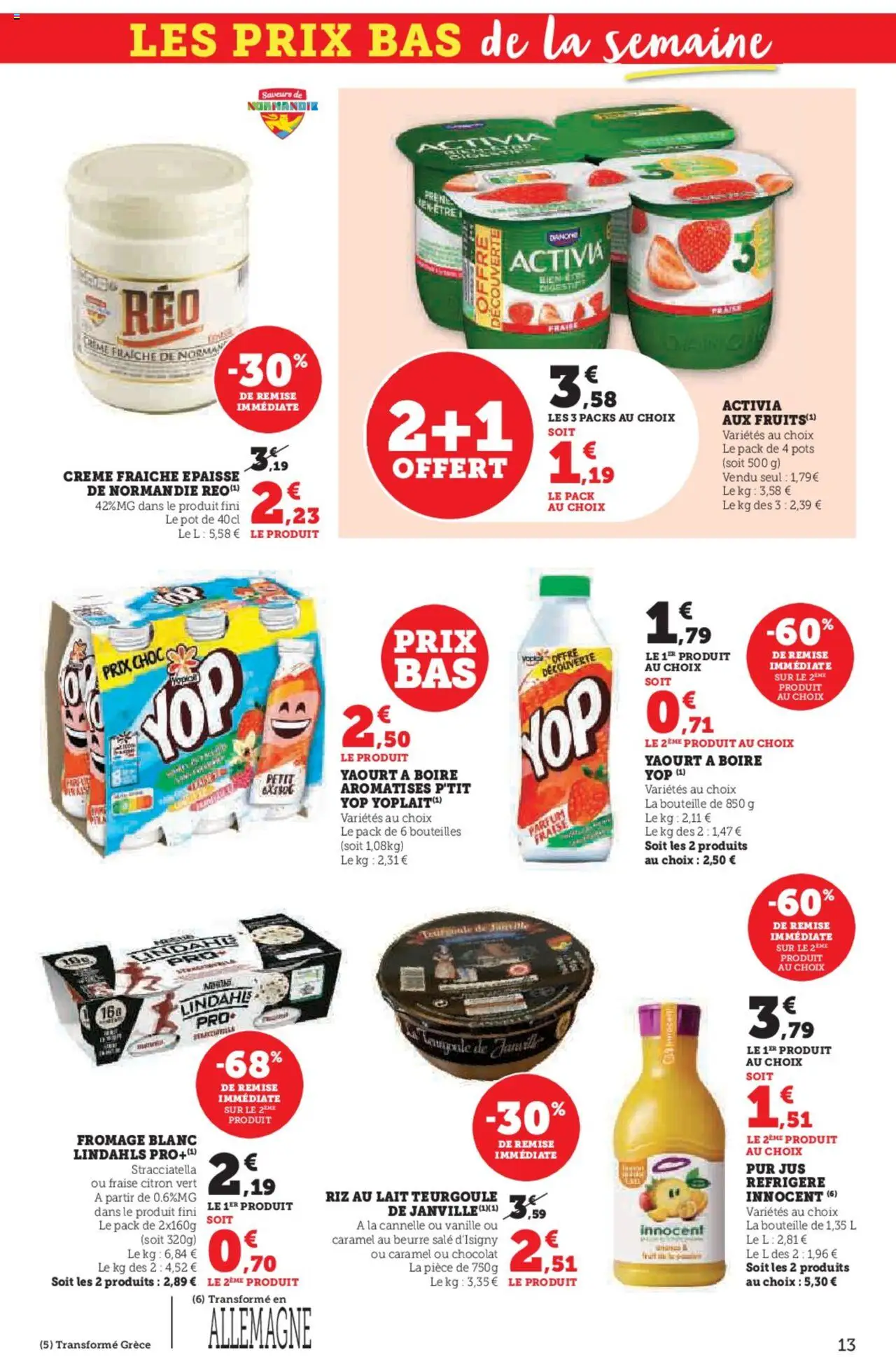  | Page: 13 | Produits: Fromage, Yaourt, Jus, Riz