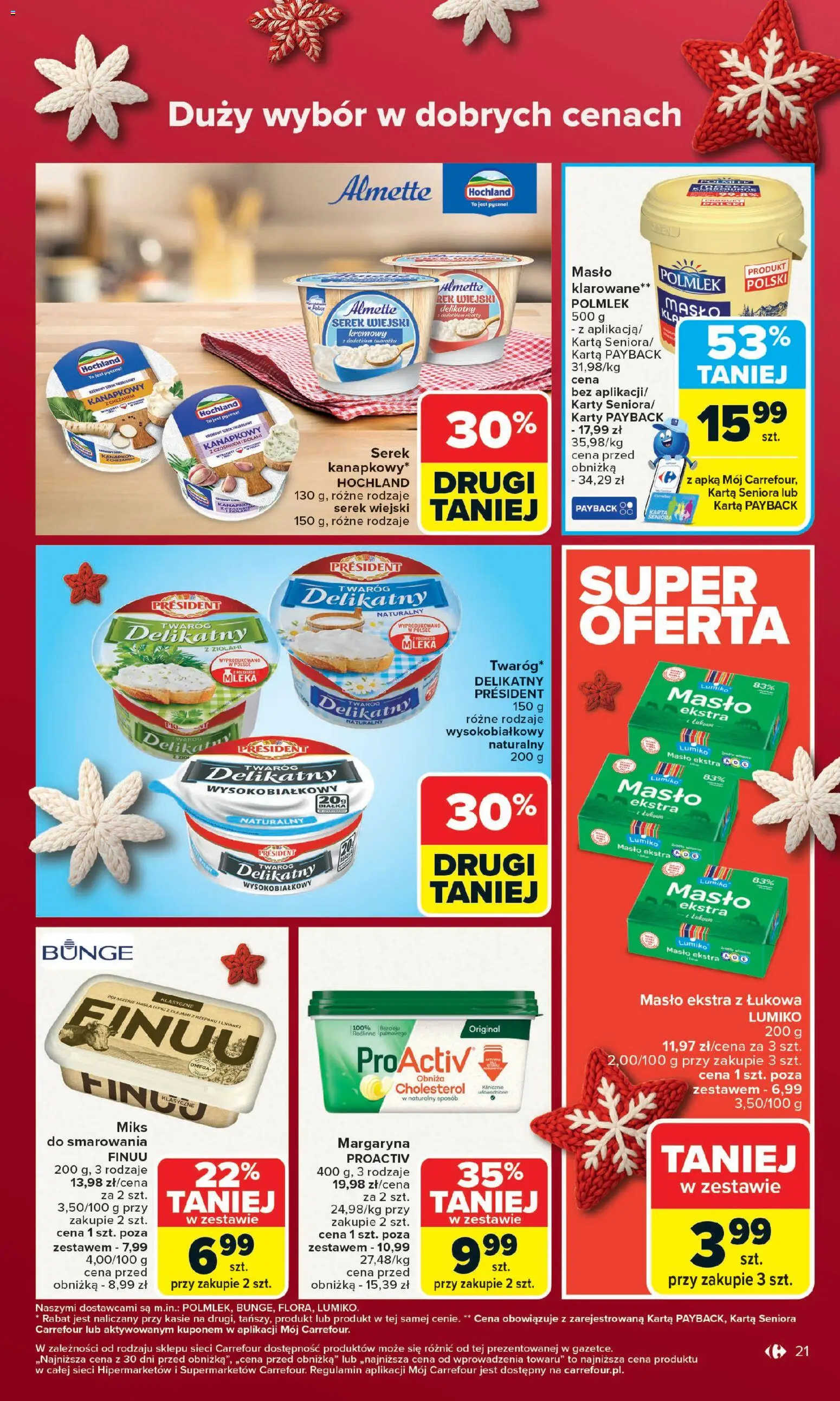 Carrefour Gazetka od 15.12.2025 | Strona: 25 | Produkty: Mleka, Serek wiejski, Margaryna, Masło