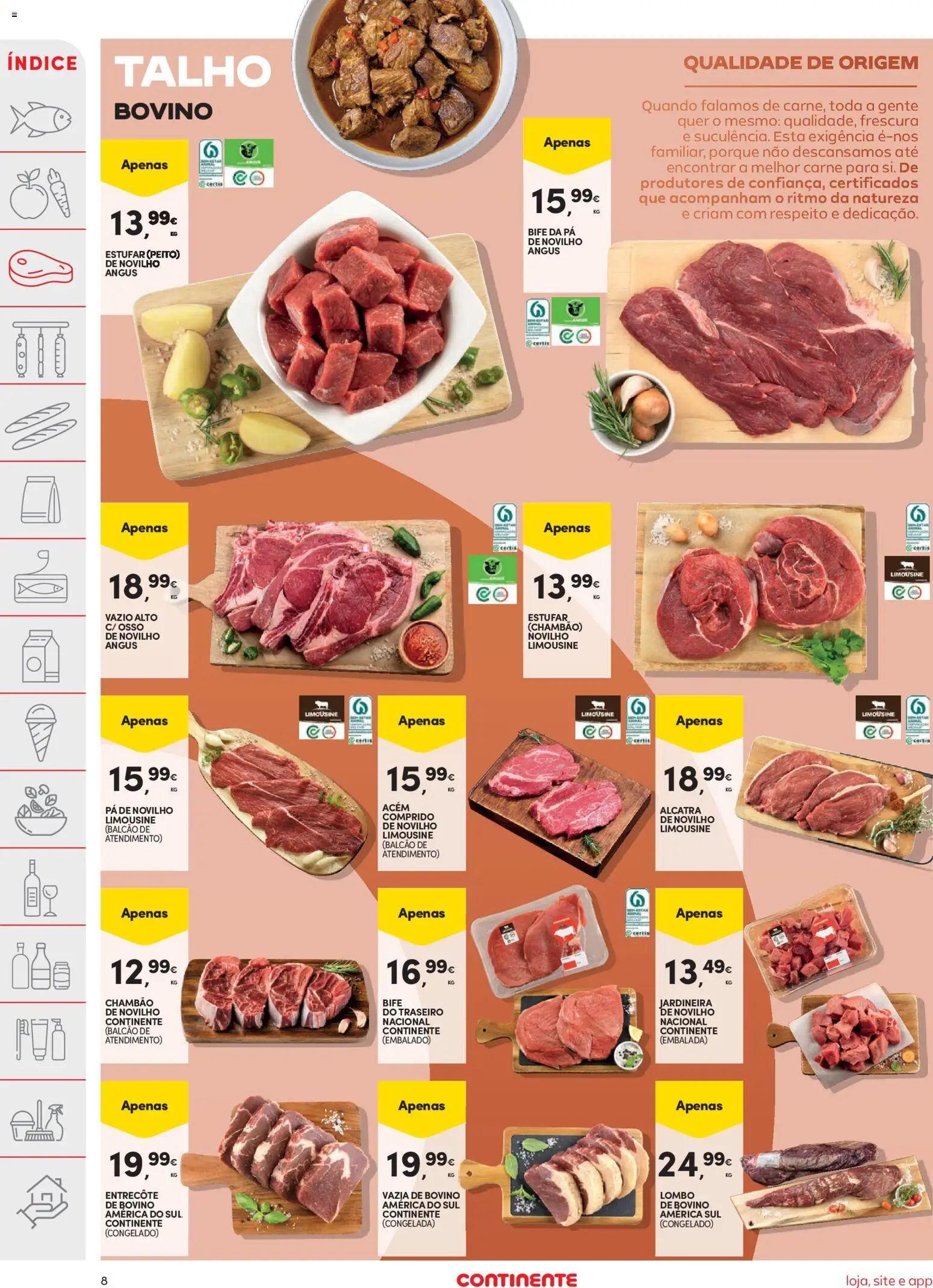 Continente folheto │ válido de 03.02.2026 | Página: 8 | Produtos: Lombo, Carne, Pá