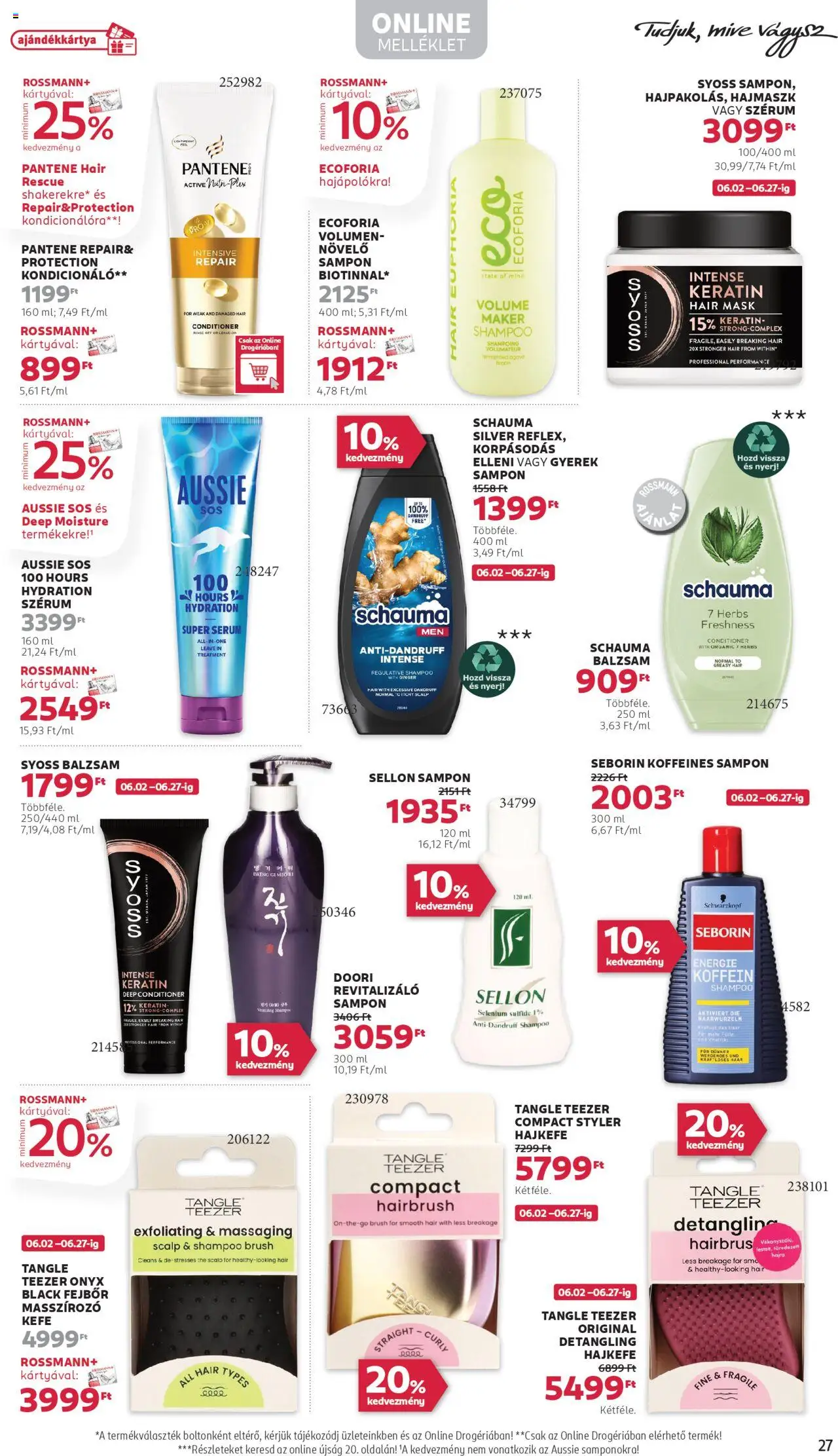 Rossmann akciós ujság - amely érvényes a következő dátumtól: 02.06.2025 | Oldal: 29 | Termékek: Sampon, Kondicionáló, Hajmaszk, Kefe