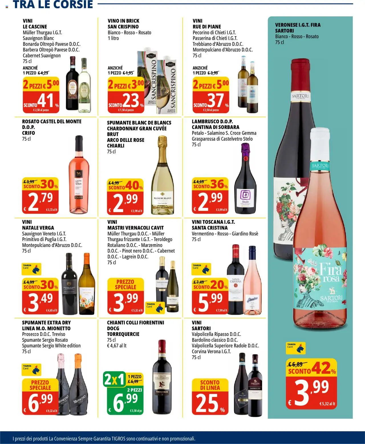 Volantino Tigros del 19.08.2025 | Pagina: 17 | Prodotti: Prosecco, Vino, Spumante, Pecorino