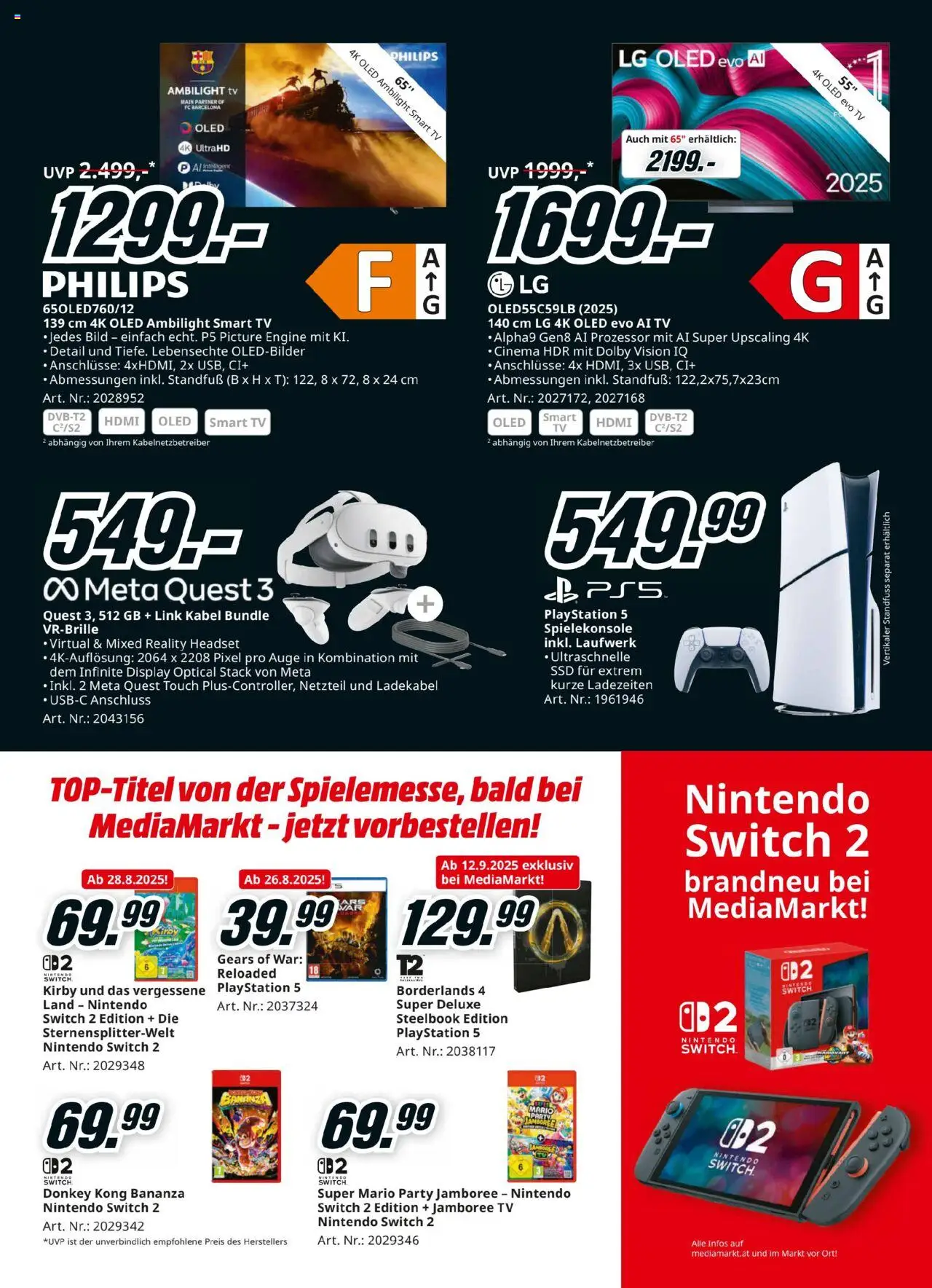 Media Markt Angebote gültig ab 24.08.2025 | Seite: 17 | Produkte: TV, Kabel, Playstation