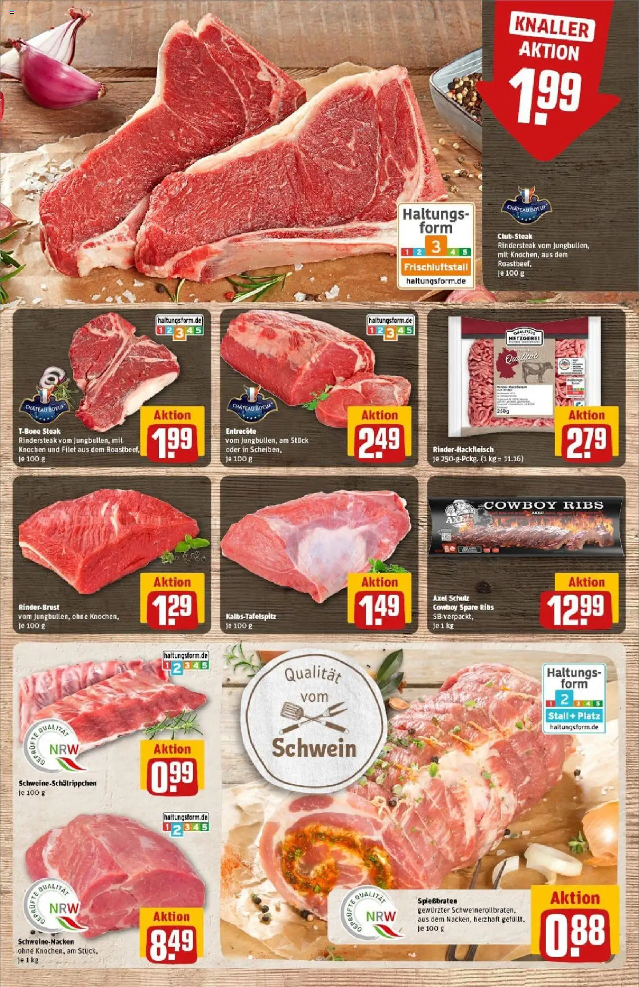 Rewe prospekt Mönchengladbach	 - gültig ab dem 29.06.2025 | Seite: 11 | Produkte: Spare ribs, Schweinenacken, Entrecote, Steak