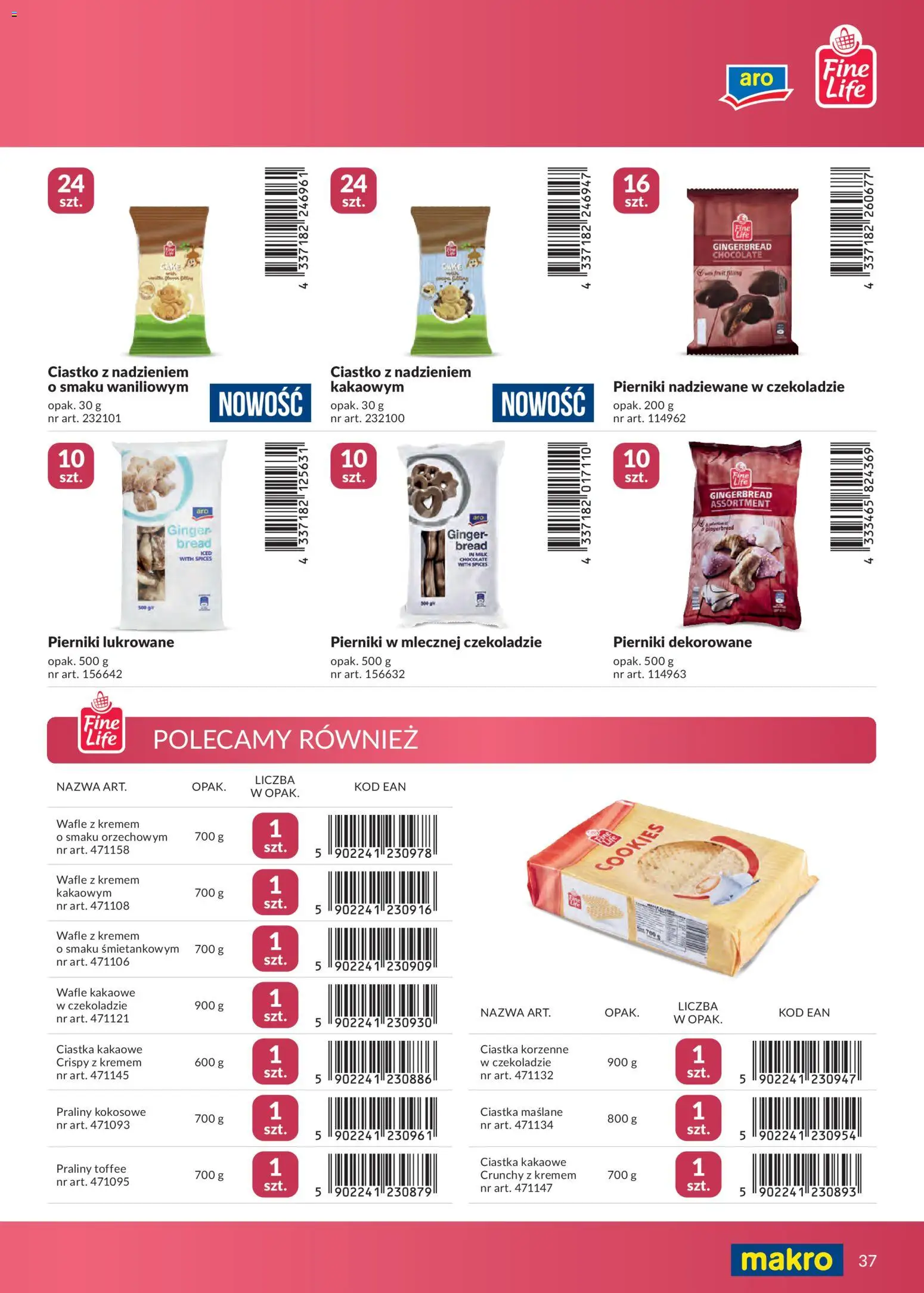 Makro gazetka - Marki własne dla Twojego sklepu od 23.04.2026 | Strona: 37 | Produkty: Wafle, Ciastka korzenne, Ciastka kakaowe, Ciastka