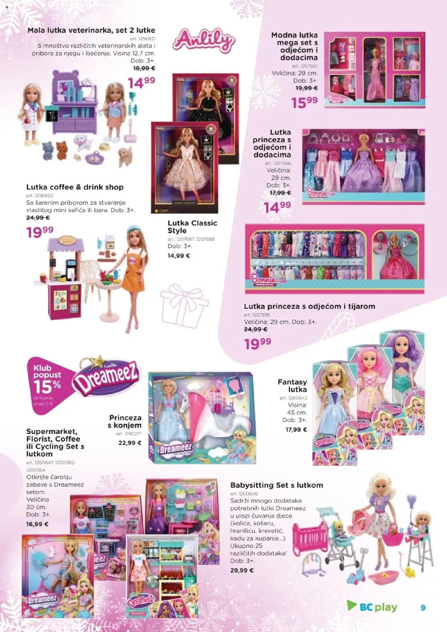 Baby Center katalog | vrijedi od 01.11.2025 | Stranica: 9 | Proizvodi: Lutka, Lutke