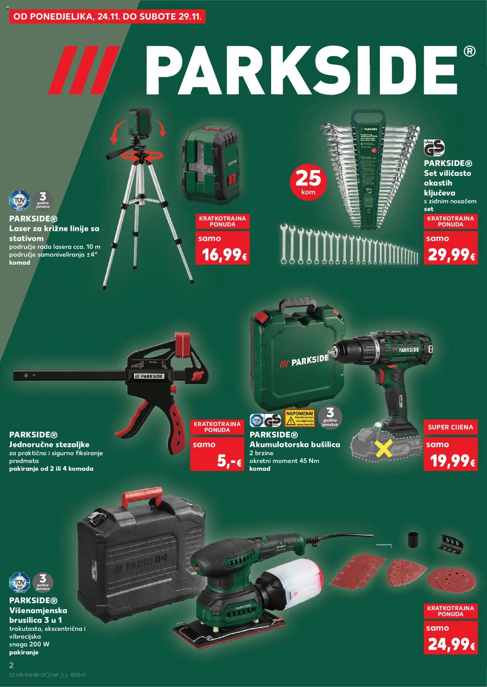 Kaufland katalog | vrijedi od 26.11.2025 | Stranica: 2 | Proizvodi: Brusilica, Bušilica, Parkside
