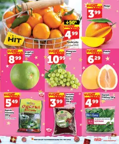 Pogląd oferty "Topaz Gazetka" - ważna od 04.12.2025 | Strona: 15 | Produkty: Winogrono, Pomelo, Szpinak, Grejpfrut
