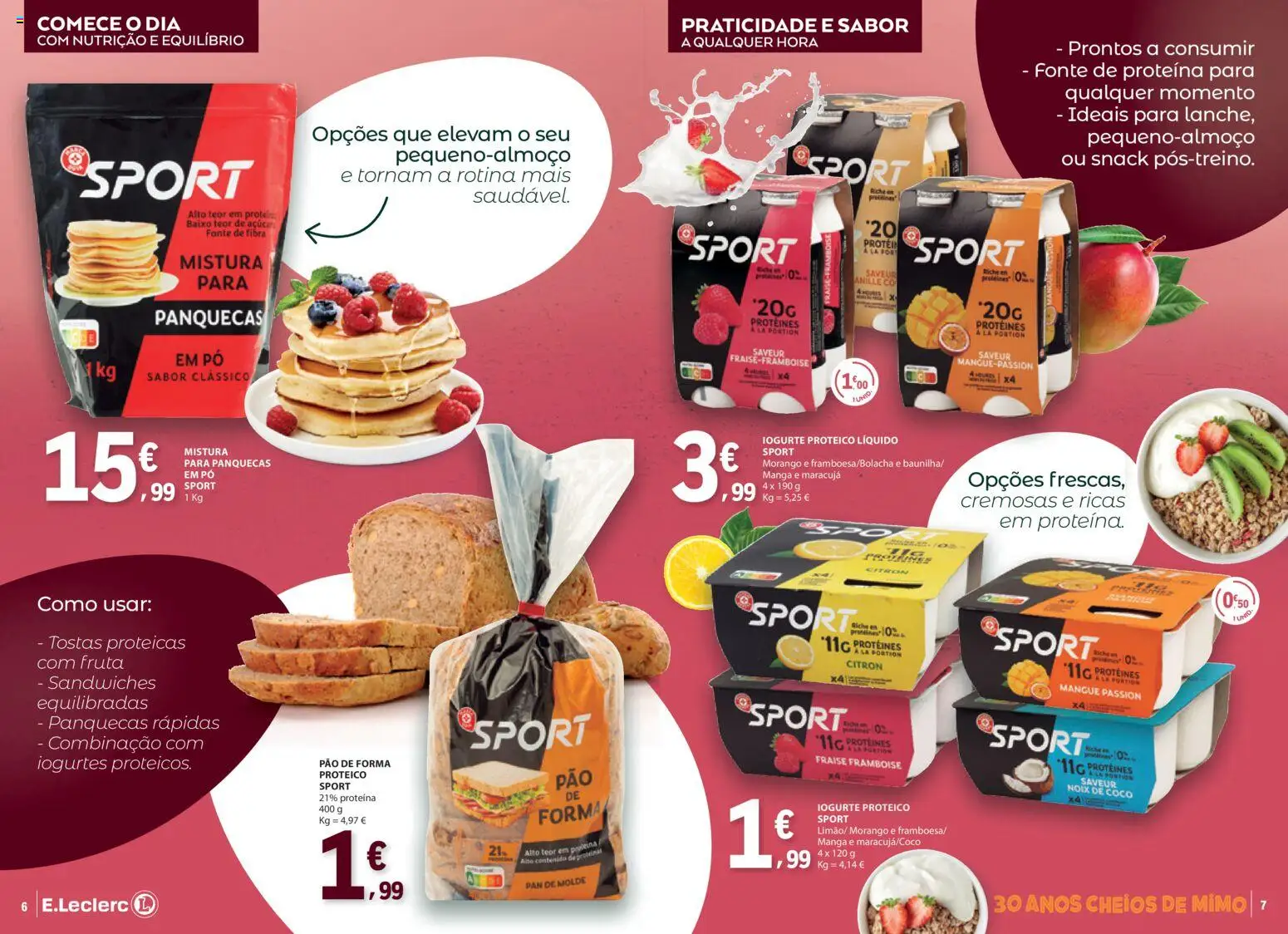 E.Leclerc Folheto da Nossa Marca │ válido de 02.01.2026 | Página: 4 | Produtos: Iogurtes, Iogurte, Pão, Açúcar