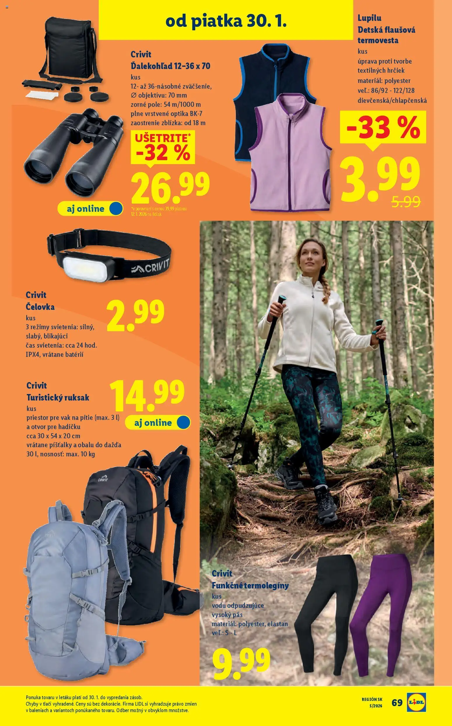 Nové Lidl akcie – leták je platný od 26.01.2026 | Strana: 91 | Produkty: Pás, Ruksak