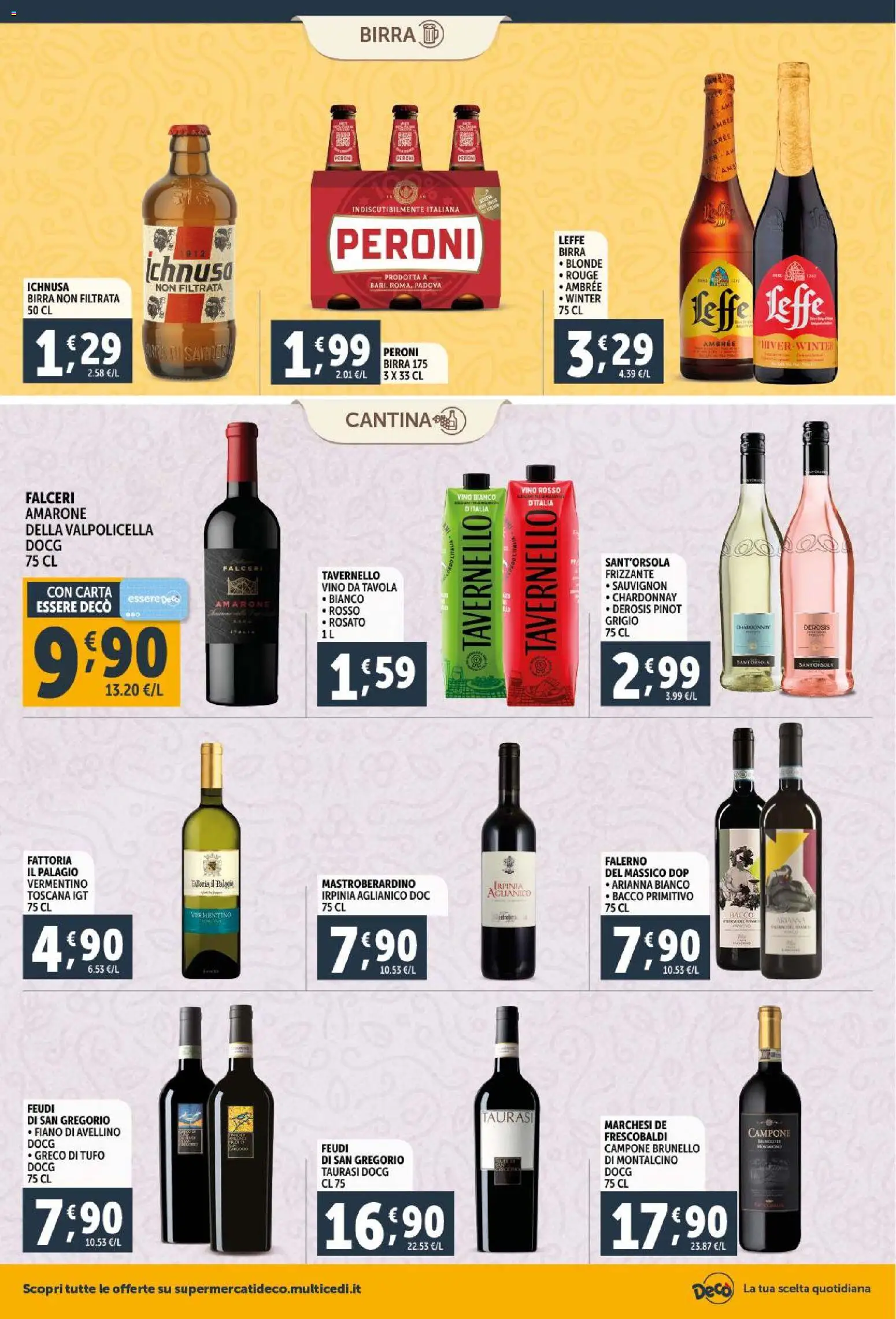 Volantino Decò del 15.12.2025 | Pagina: 24 | Prodotti: Birra, Vino, Vino rosso, Vino bianco