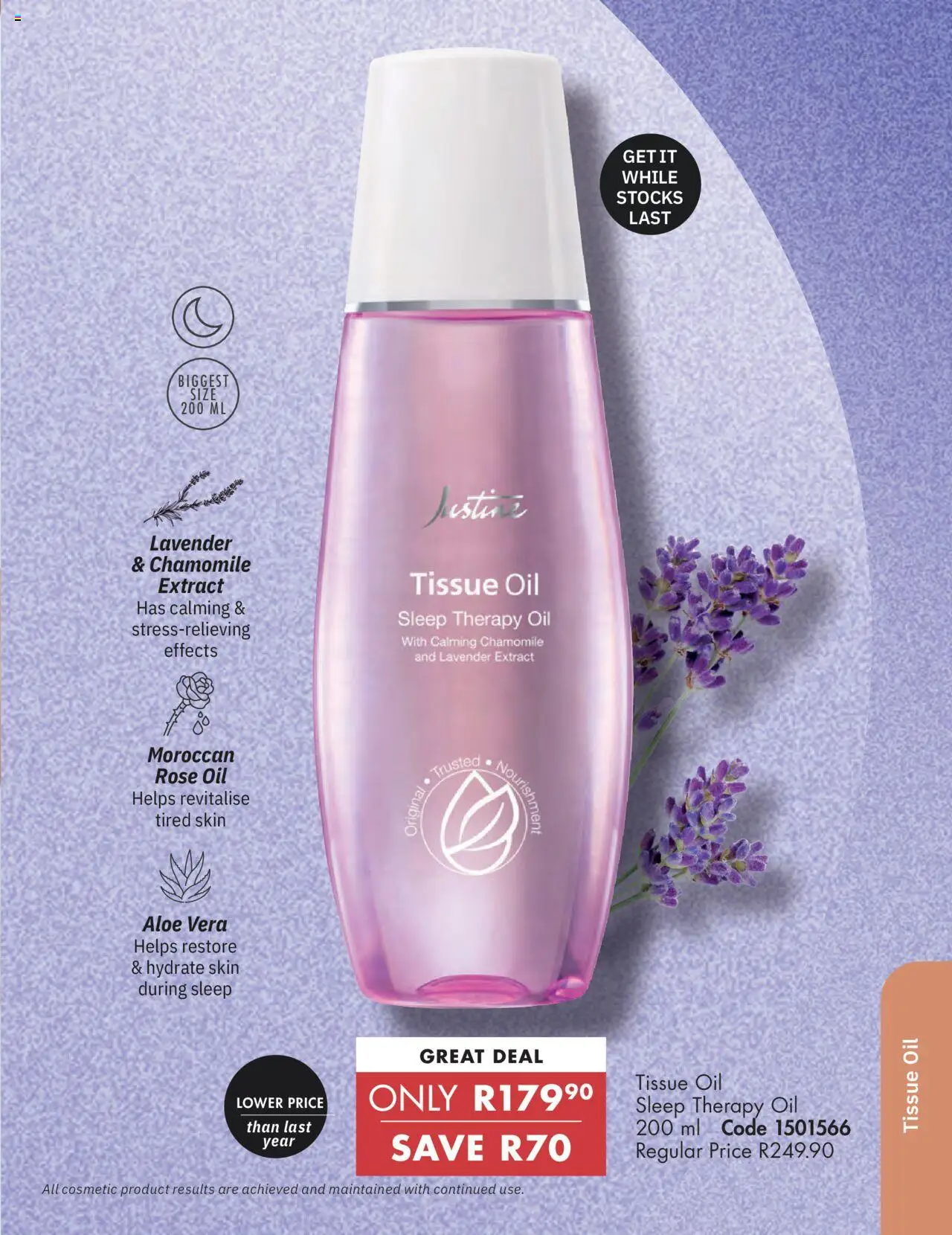 New Justine catalogue – valid from 01.10.2025 | Page: 103 | Products: Tissue oil, Oil