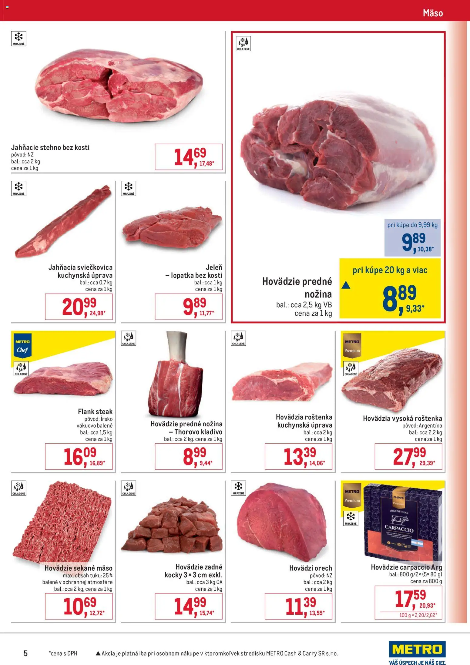 Nové Metro akcie – leták je platný od 11.03.2026 | Strana: 5 | Produkty: Steak