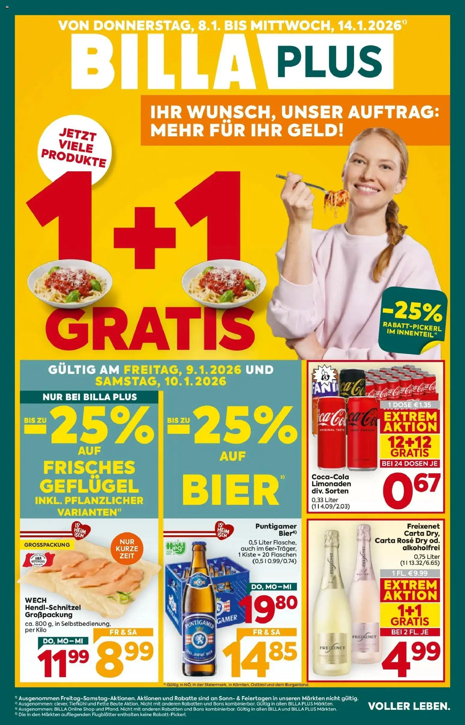 Billa Plus Flugblatt - Steiermark gültig ab 08.01.2026 | Seite: 1 | Produkte: Bier