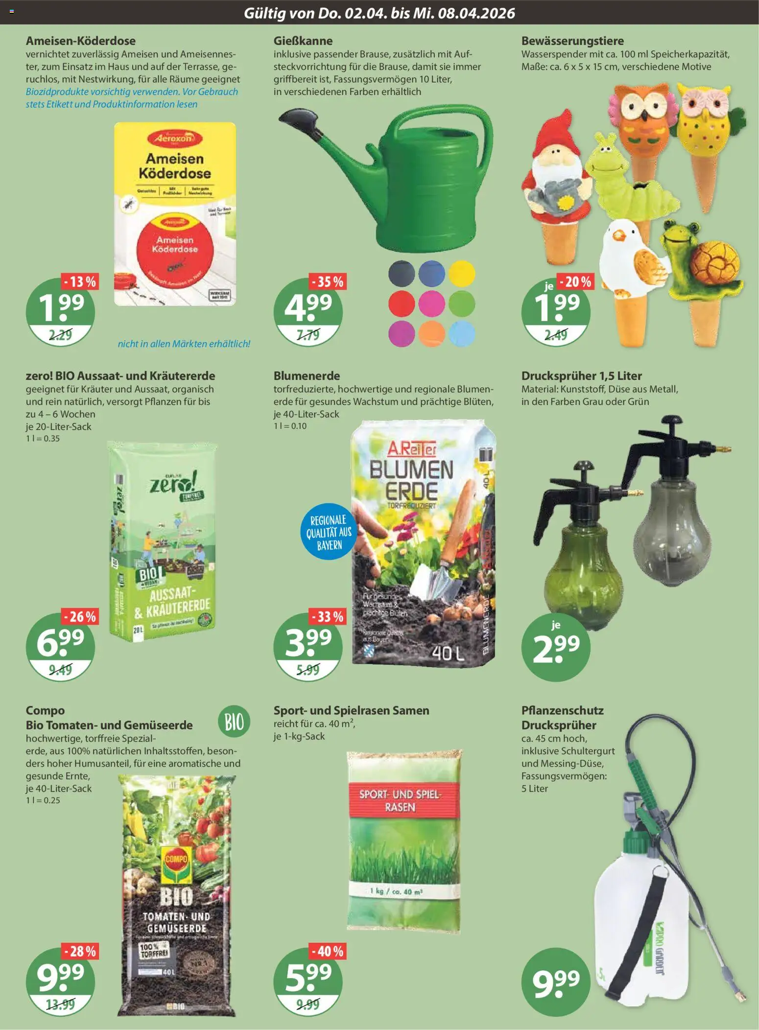 V-Markt Schwaben / Oberbayern – gültig ab 02.04.2026 | Seite: 21 | Produkte: Spiel, Blumen, Tomaten, Blumenerde
