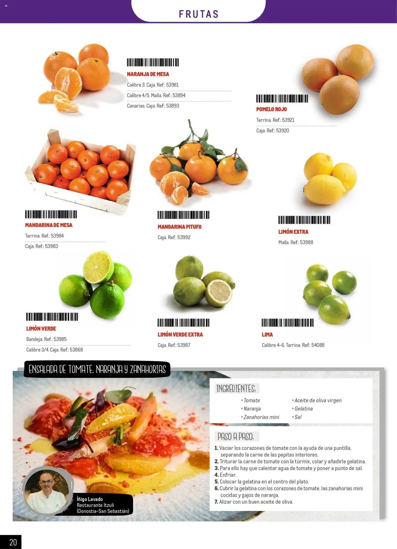 Makro - Especial Frutas y Verduras Canarias │ válido desde el 05.01.2026 | Página: 20 | Productos: Gelatina, Lima, Ensalada, Mesa