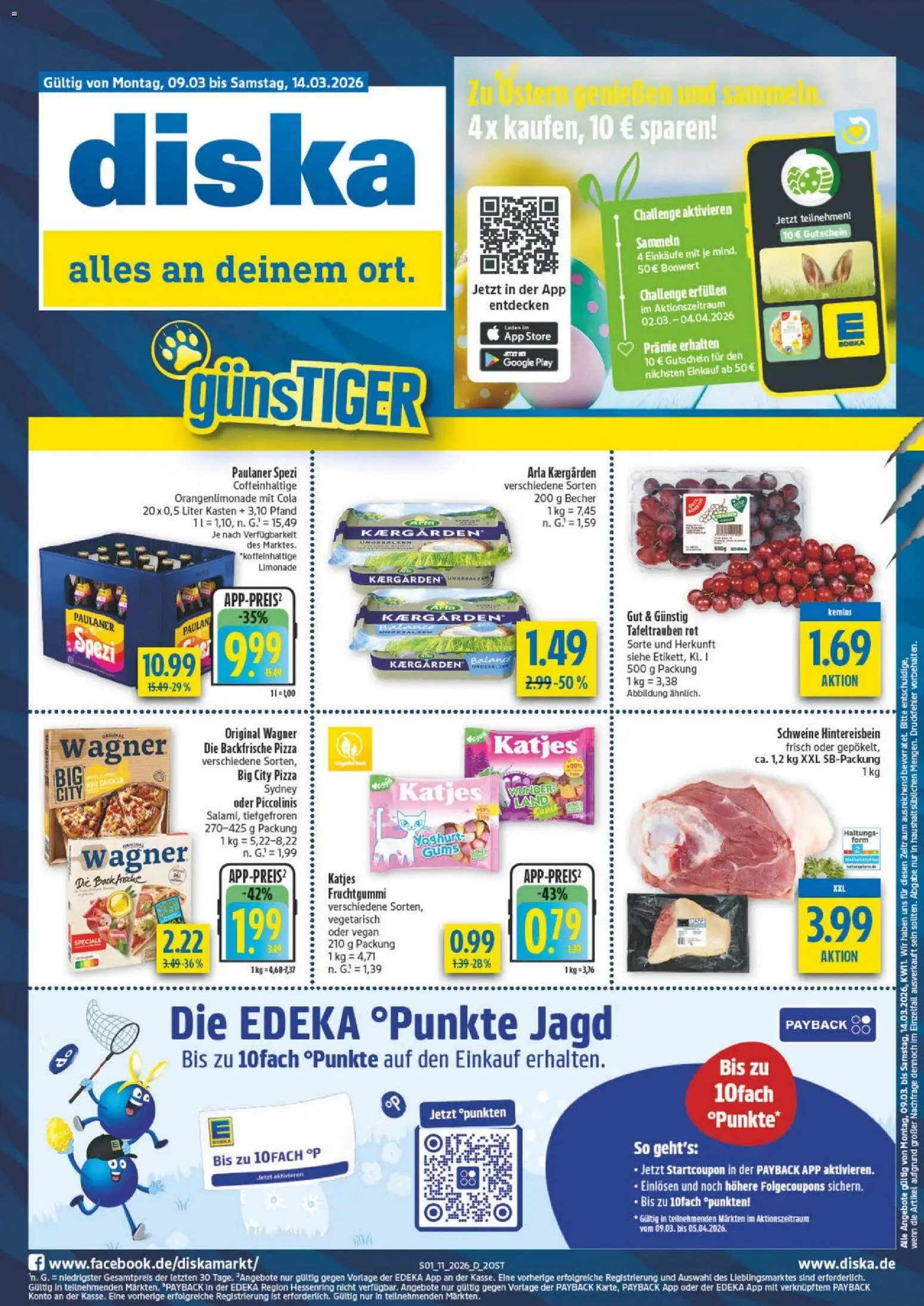 Diska - Diska Angebote Sachsen-Thüringen KW11 – gültig ab 09.03.2026 | Seite: 1 | Produkte: Cola, Paulaner spezi, Limonade, Pizza