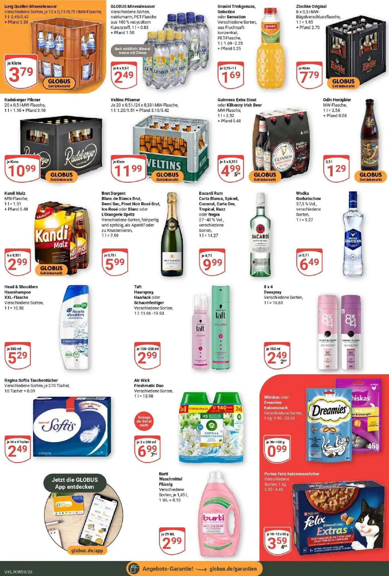 Globus Prospekt Völklingen – gültig ab 23.02.2026 | Seite: 3 | Produkte: Waschmittel, Zitrone, Fruchtsaft, Radeberger pilsner