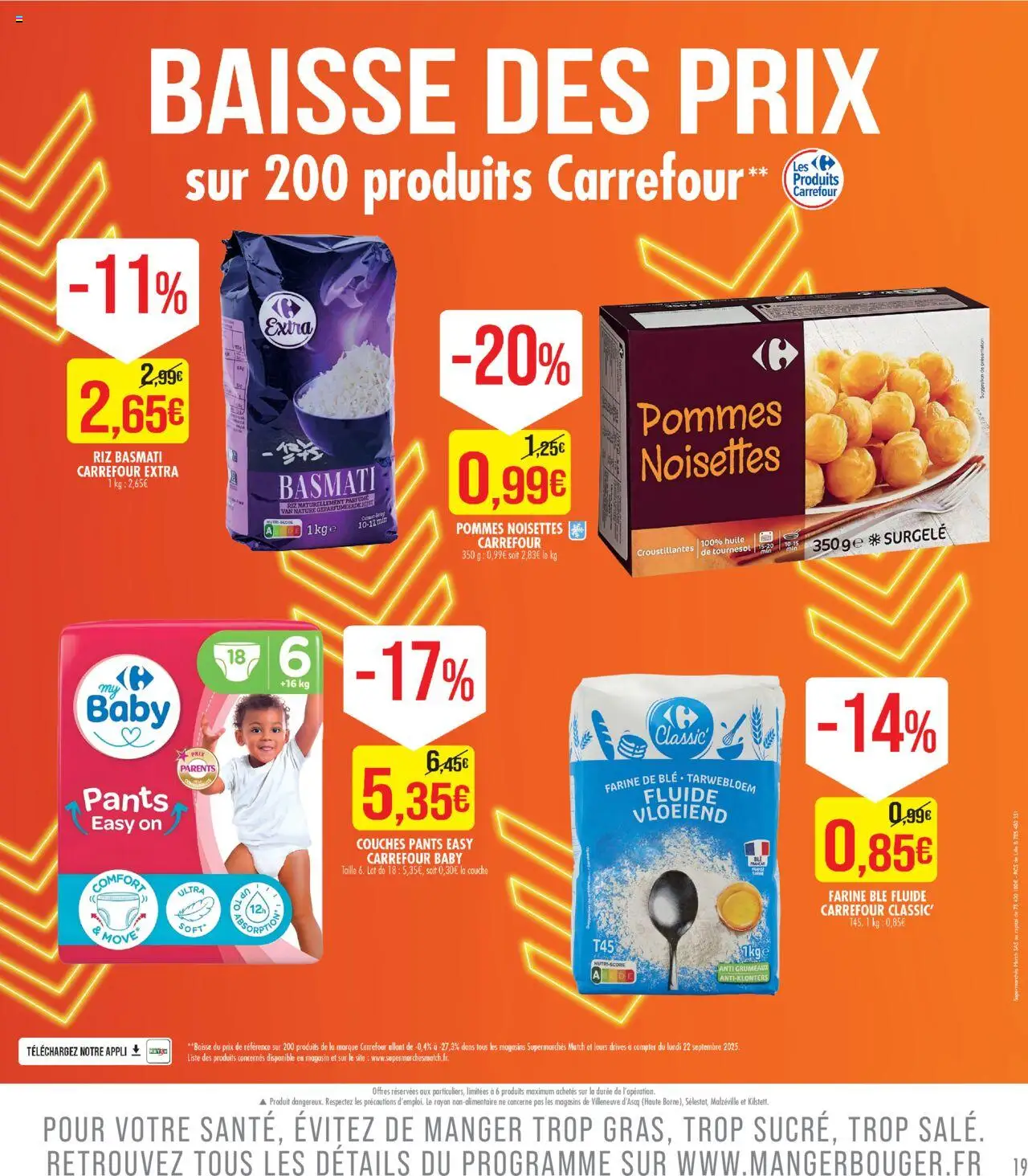 {H1} | Page: 19 | Produits: Farine, Riz basmati, Huile, Pommes