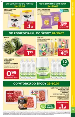Stokrotka Gazetka od 24.07.2025 | Strona: 5 | Produkty: Arbuz, Wafle tortowe, Lody, Woda