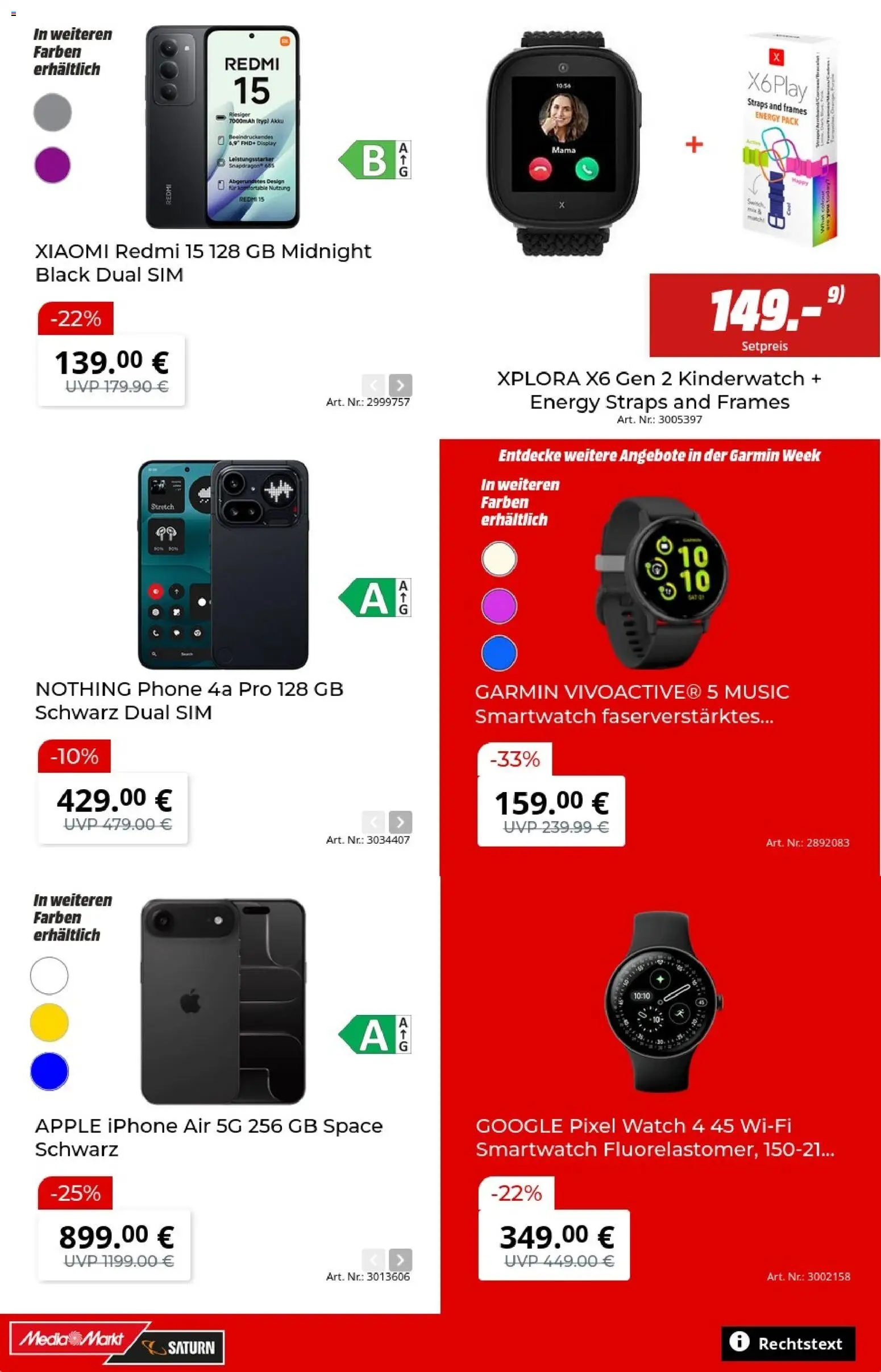 Media Markt Prospekt 	 – gültig ab 23.03.2026 | Seite: 12 | Produkte: Xiaomi, Smartwatch, Energy, Iphone