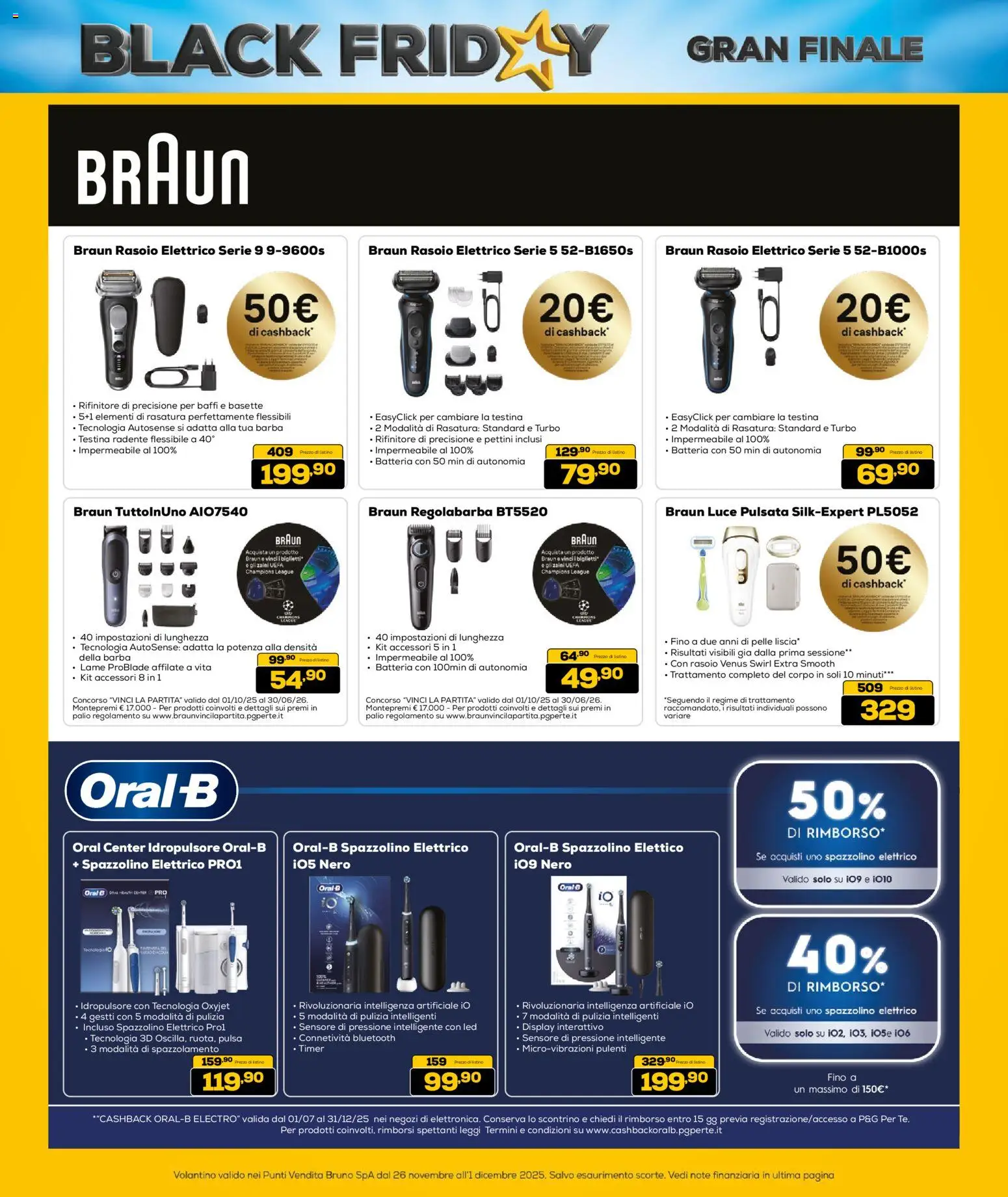 Volantino Euronics del 26.11.2025 | Pagina: 21 | Prodotti: Rasoio, Regolabarba, Spazzolino, Spazzolino elettrico