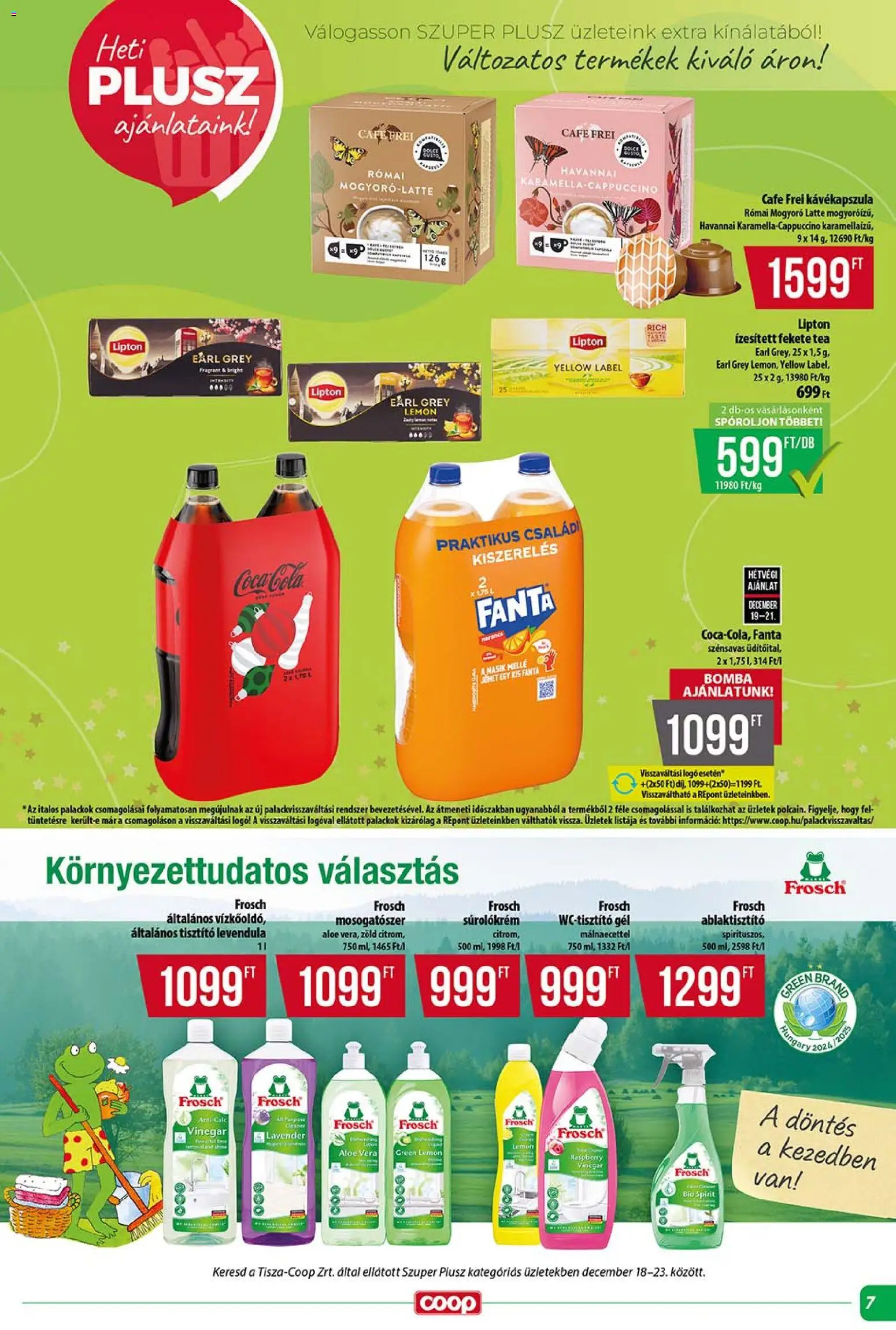 COOP akciós ujság - amely érvényes a következő dátumtól: 18.12.2025 | Oldal: 7 | Termékek: Mogyoró, Aloe vera, Maszk, Mosogatószer