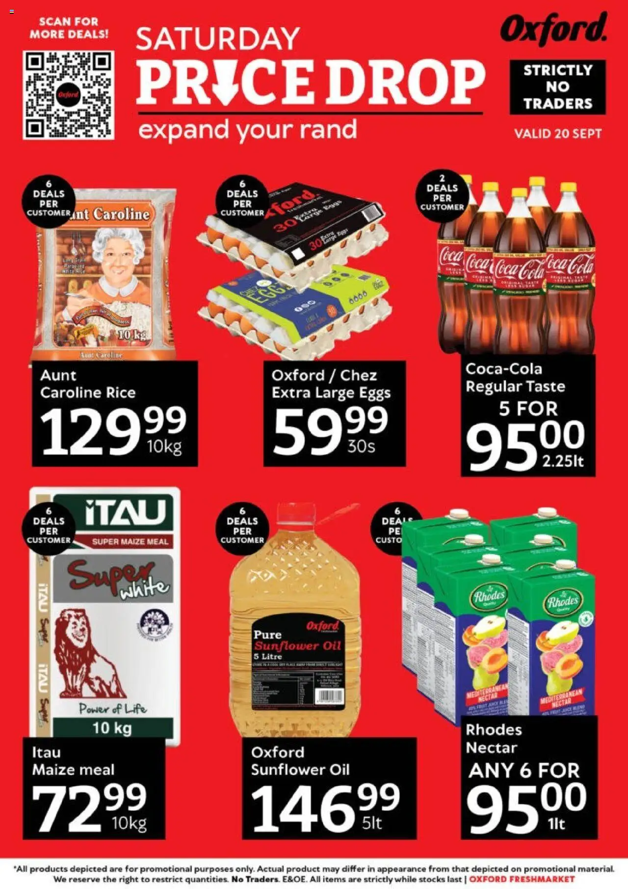 New Oxford Freshmarket catalogue – valid from 20.09.2025 | Page: 1 | Products: Maize meal, Eggs, Oil, Rice