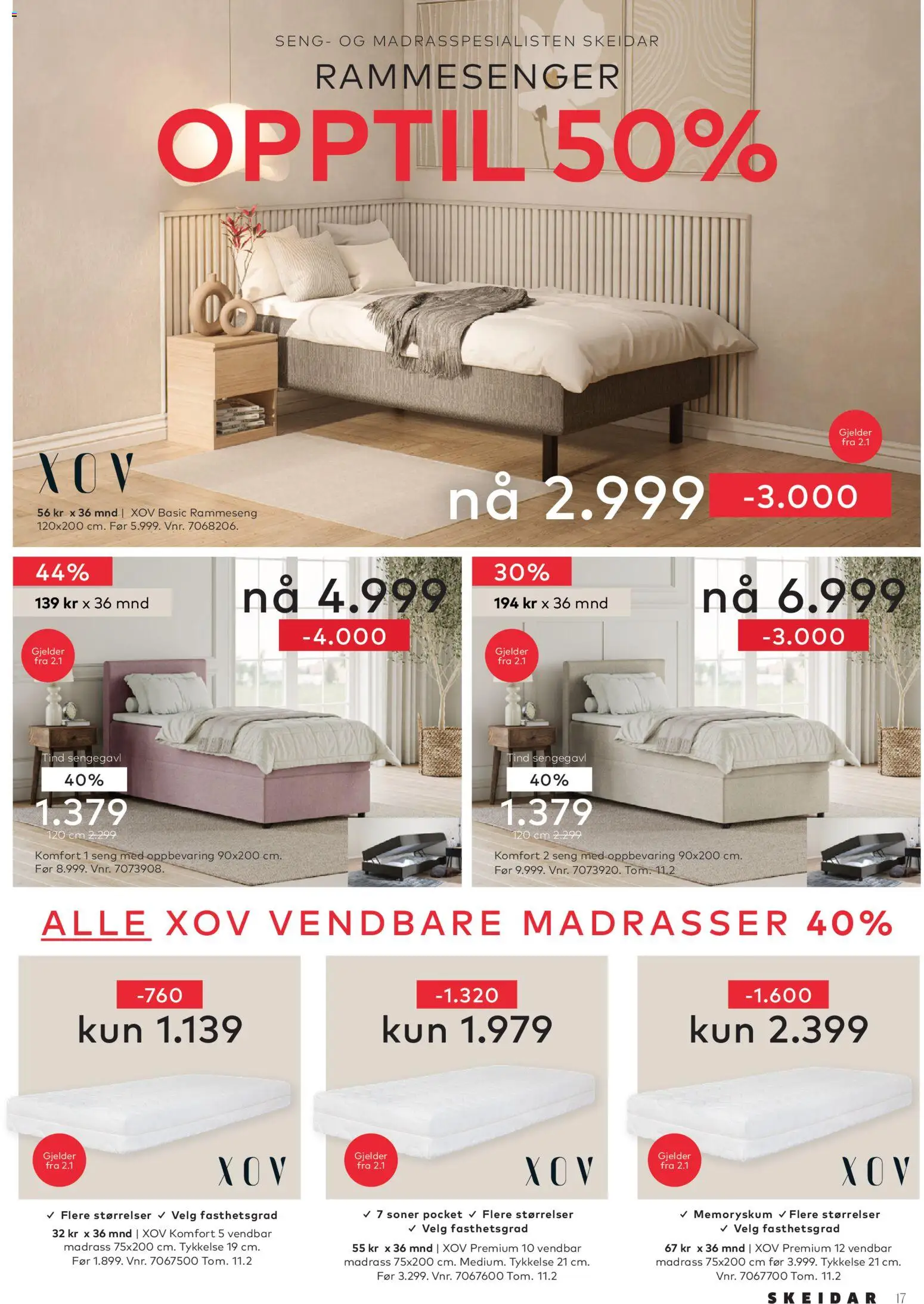 {H1} | Side: 17 | Produkter: Суміш дитяча, Seng, Madrass, Sengegavl