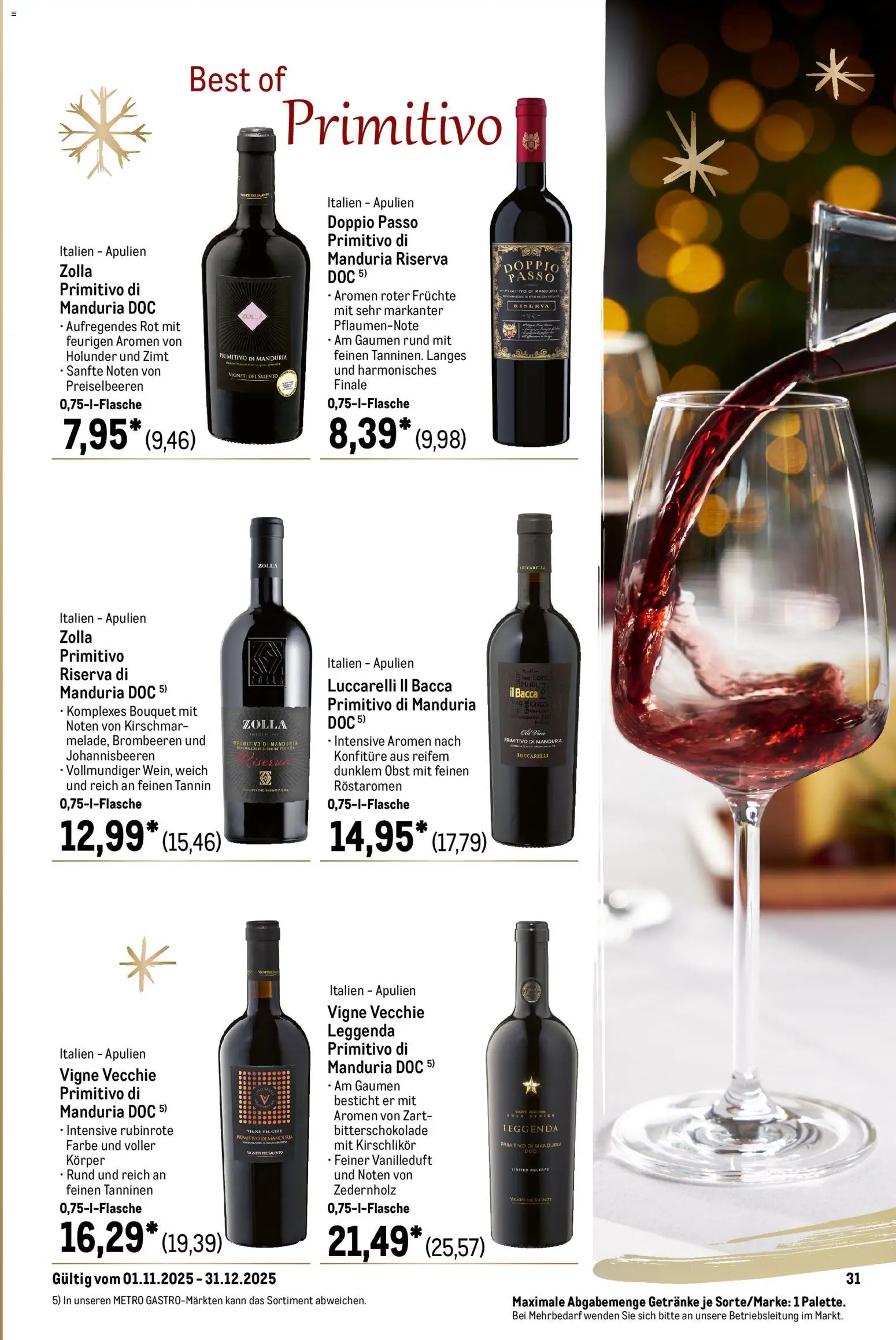 Metro Saisonkatalog Festliche Momente – gültig ab 01.11.2025 | Seite: 31 | Produkte: Obst, Doppio Passo
