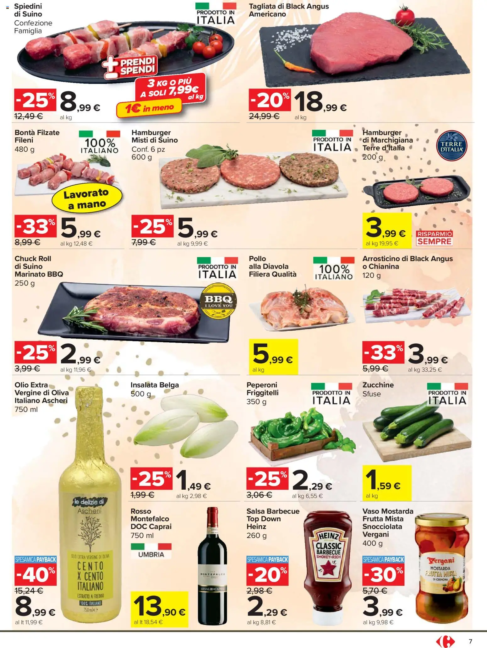 Volantino Carrefour del 24.03.2026 | Pagina: 7 | Prodotti: Pollo, Suino, Olio, Top