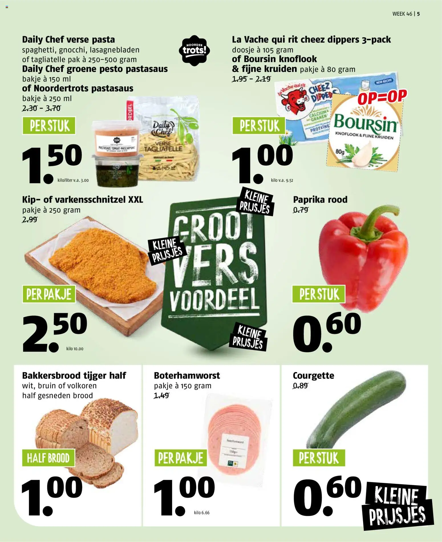 {H1} | Pagina: 5 | Producten: Courgette, Pasta, Kész piskótalap, Knoflook