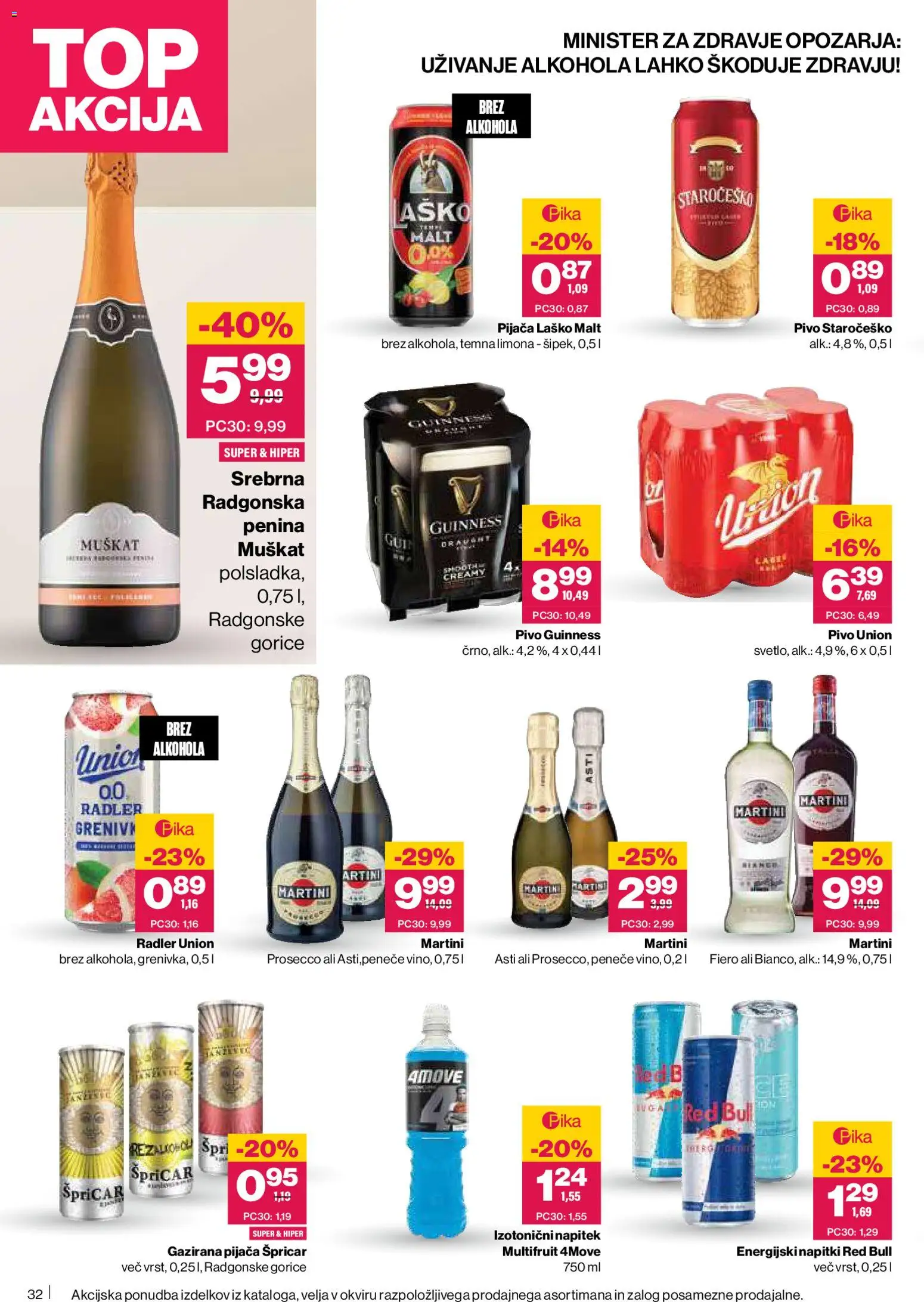 Novi Mercator katalog ponudbe – veljaven od 23.10.2025 | Stran: 32 | Izdelki: Napitki, Radler, Penina, Limona