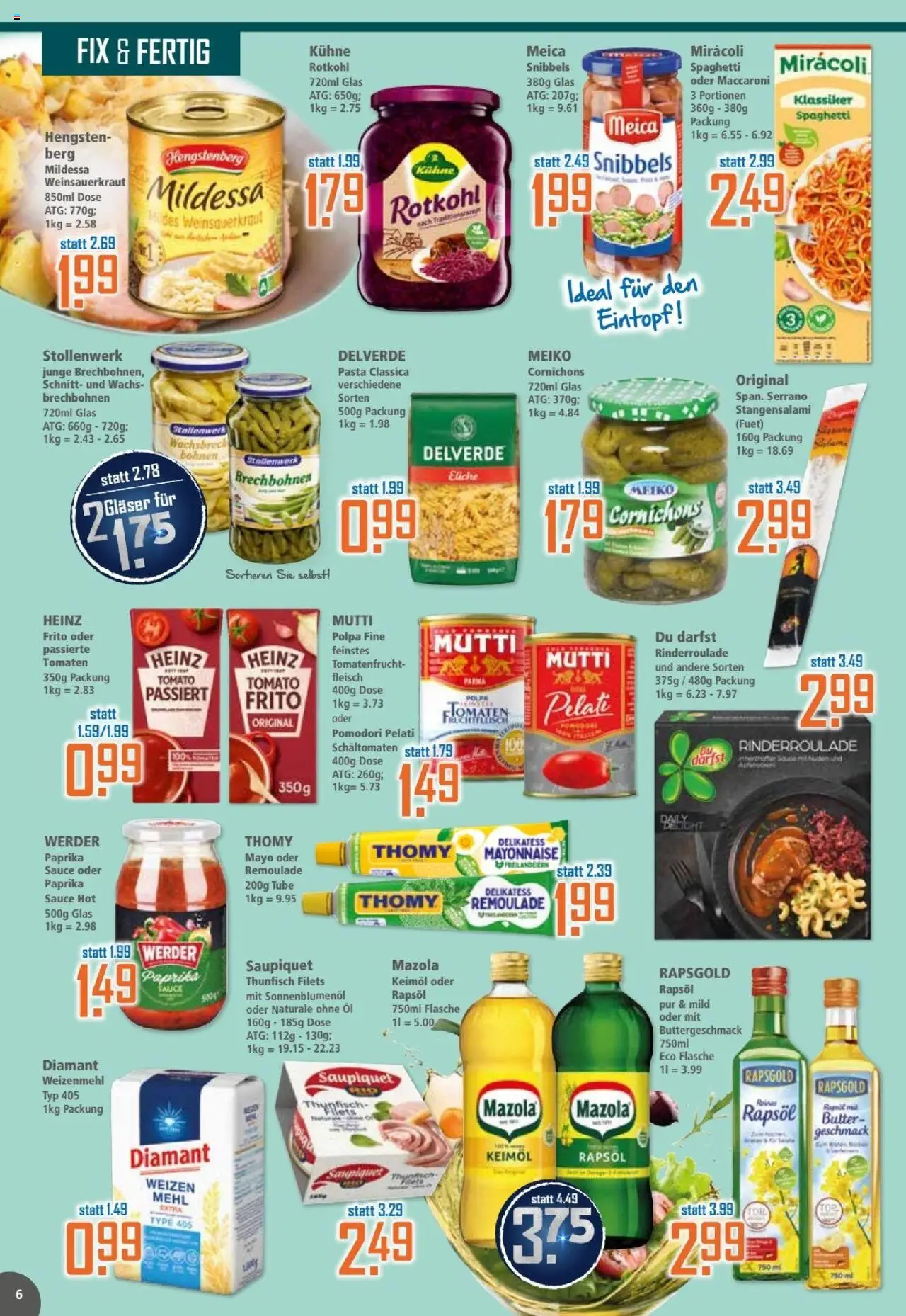 Klaas & Kock Prospekt – gültig ab 29.09.2025 | Seite: 8 | Produkte: Butter, Thunfisch, Meica, Pasta