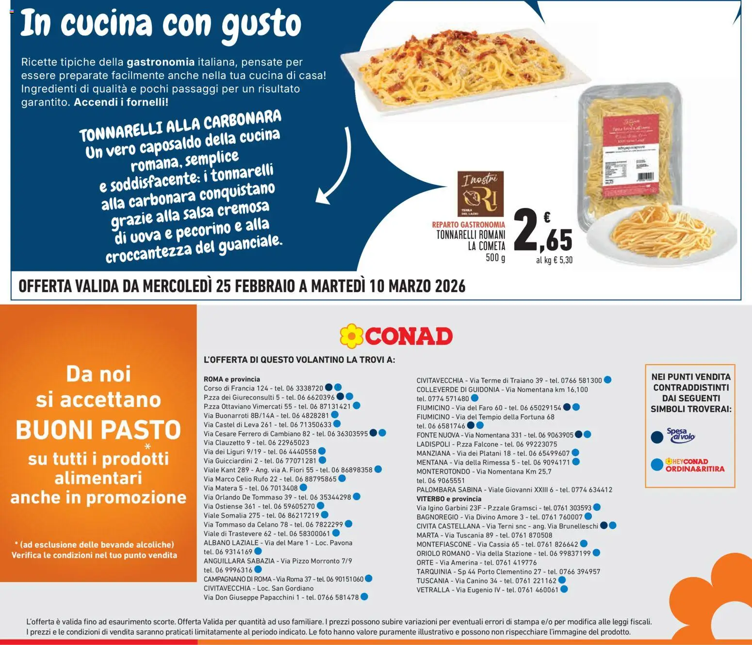 Volantino Conad del 25.02.2026 | Pagina: 27 | Prodotti: Uova, Fornelli, Stampa, Pecorino
