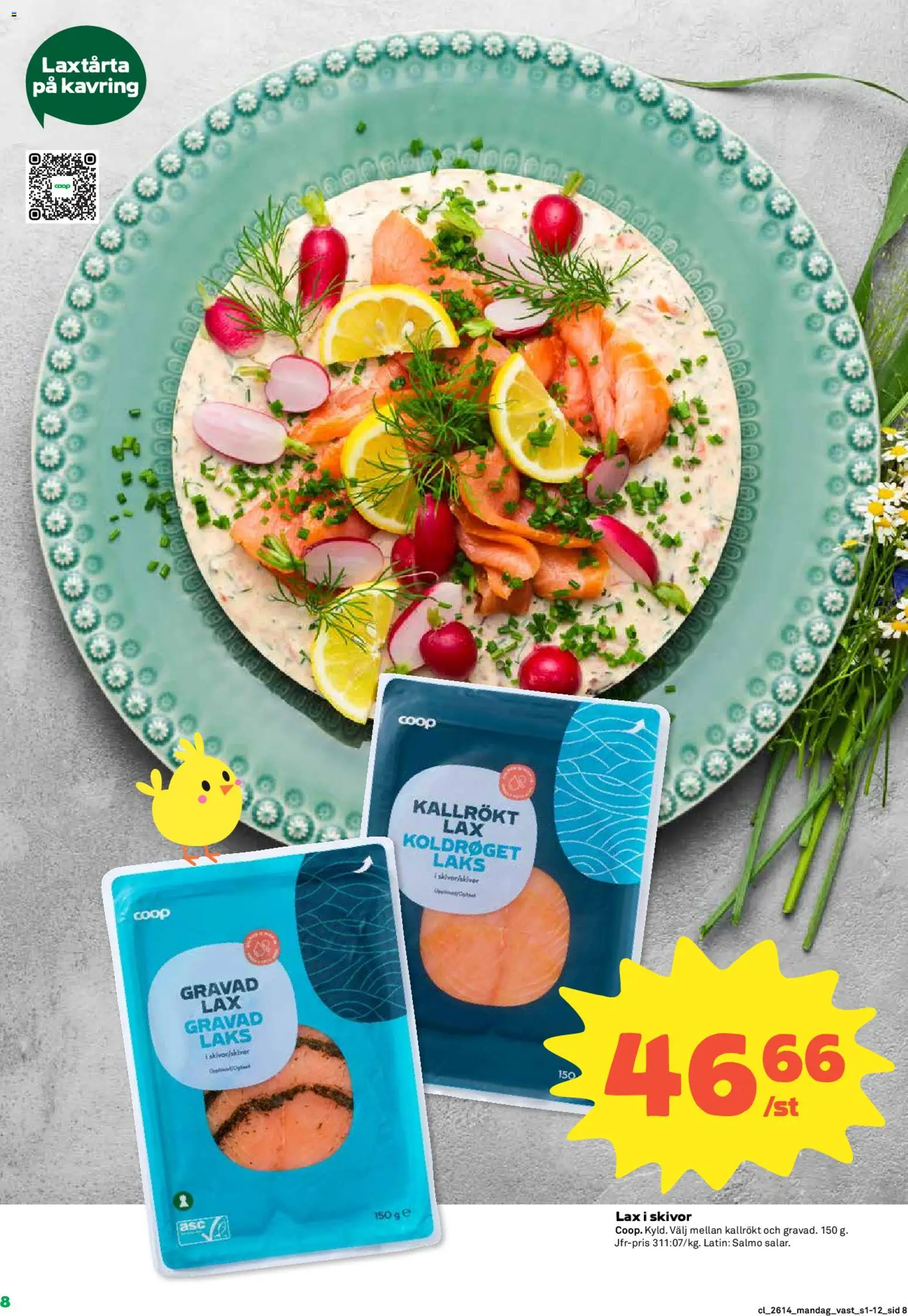 Coop reklamblad aktuell från 30.03.2026 | Sida: 8 | Produkter: Lax, Väst