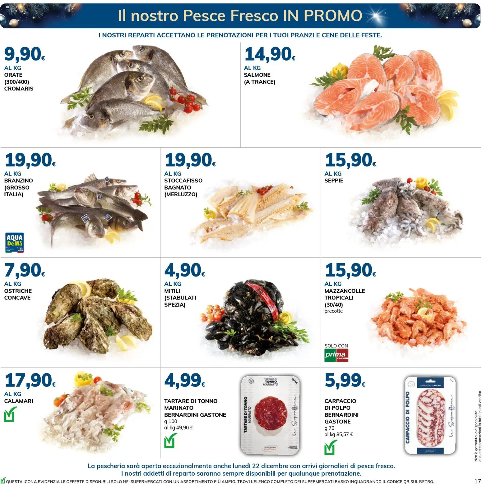 Volantino Basko del 09.12.2025 | Pagina: 17 | Prodotti: Salmone, Polpo, Mazzancolle, Calamari