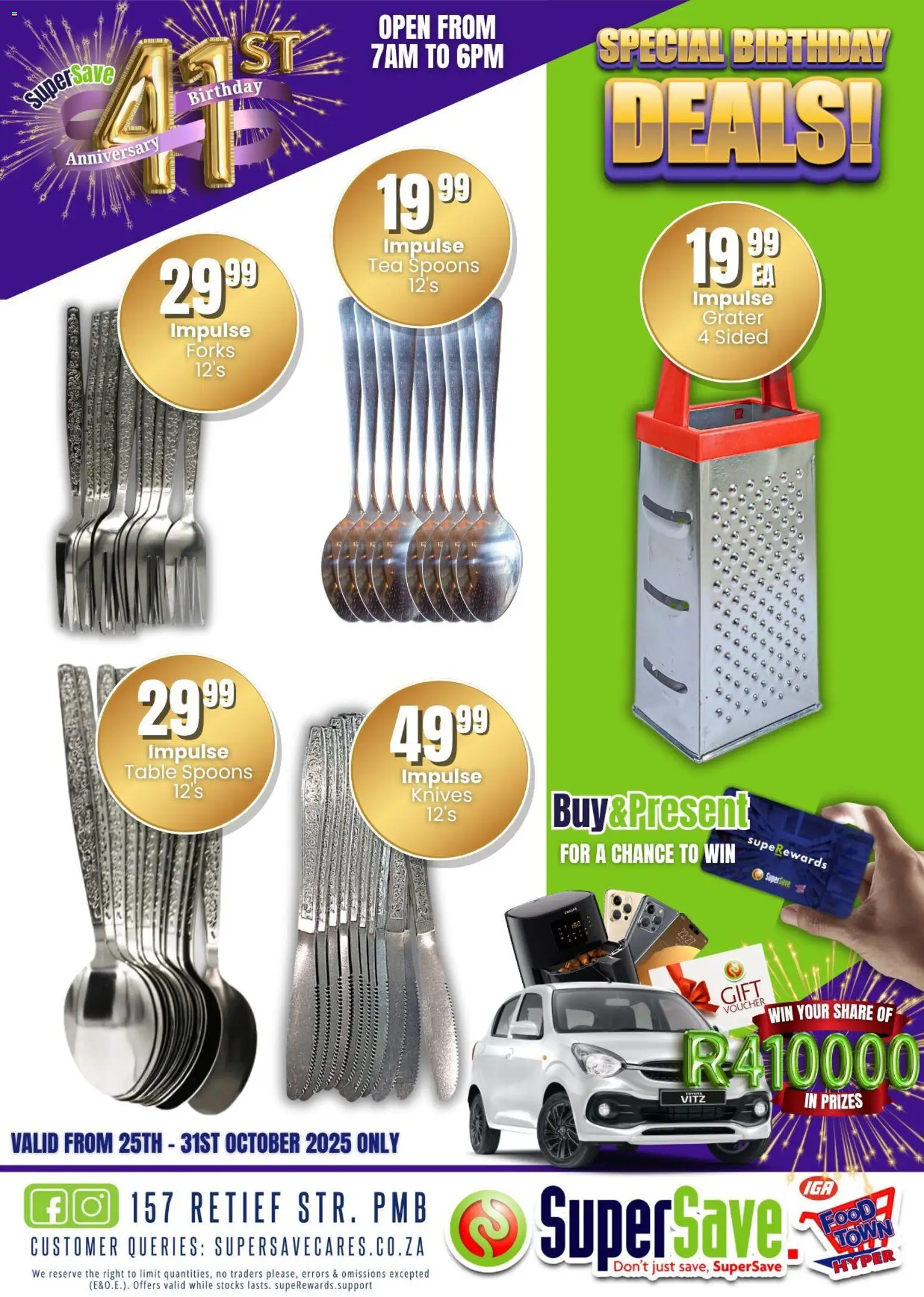 New Super Save catalogue – valid from 25.10.2025 | Page: 8 | Products: Table, Grater, Tea