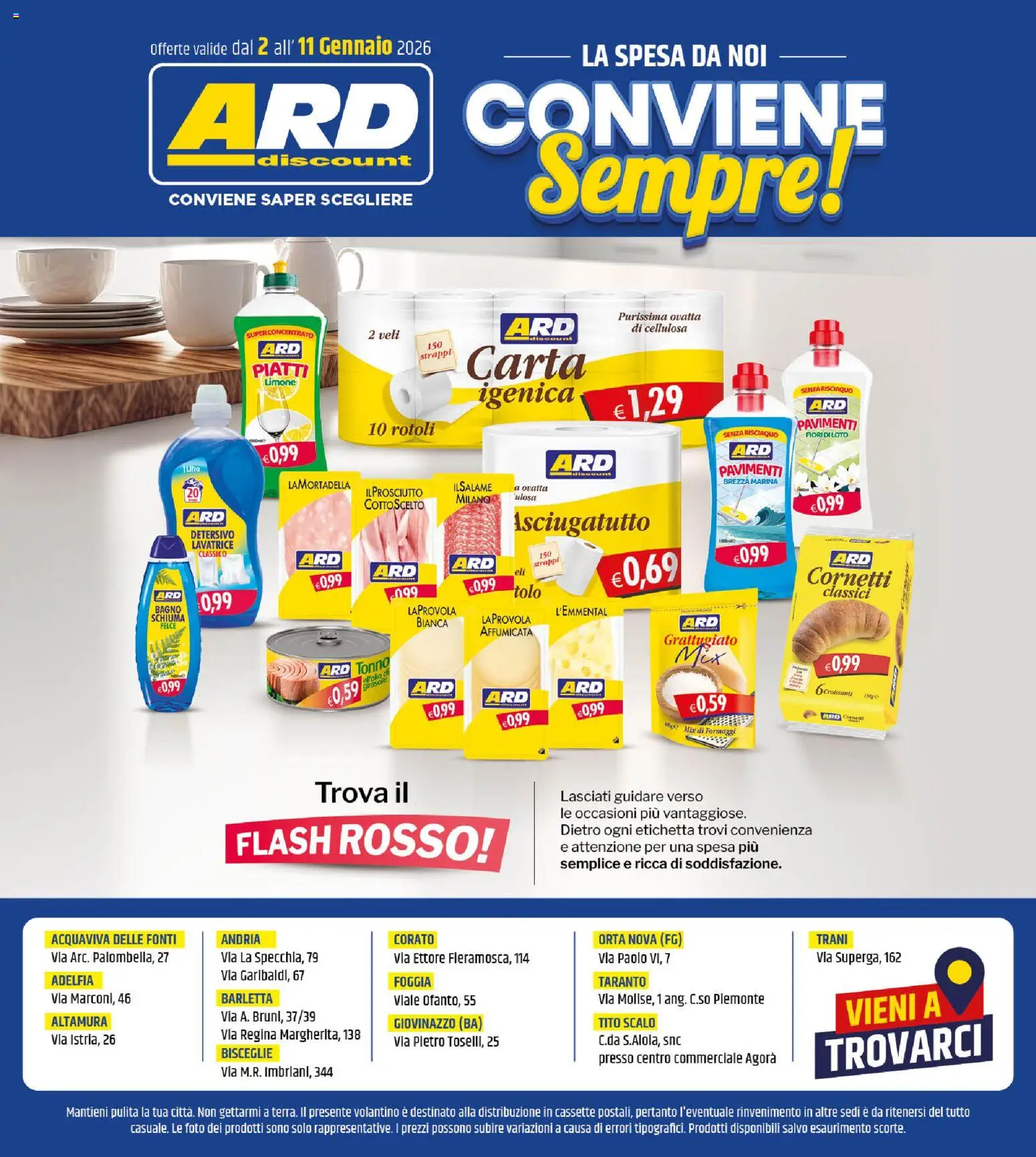 Volantino ARD Discount del 02.01.2026 | Pagina: 20 | Prodotti: Limone, Lavatrice, Asciugatutto, Bagno