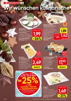 Eurospar Flugblatt ab 18.12.2025 gültig | Seite: 4 | Produkte: Käse