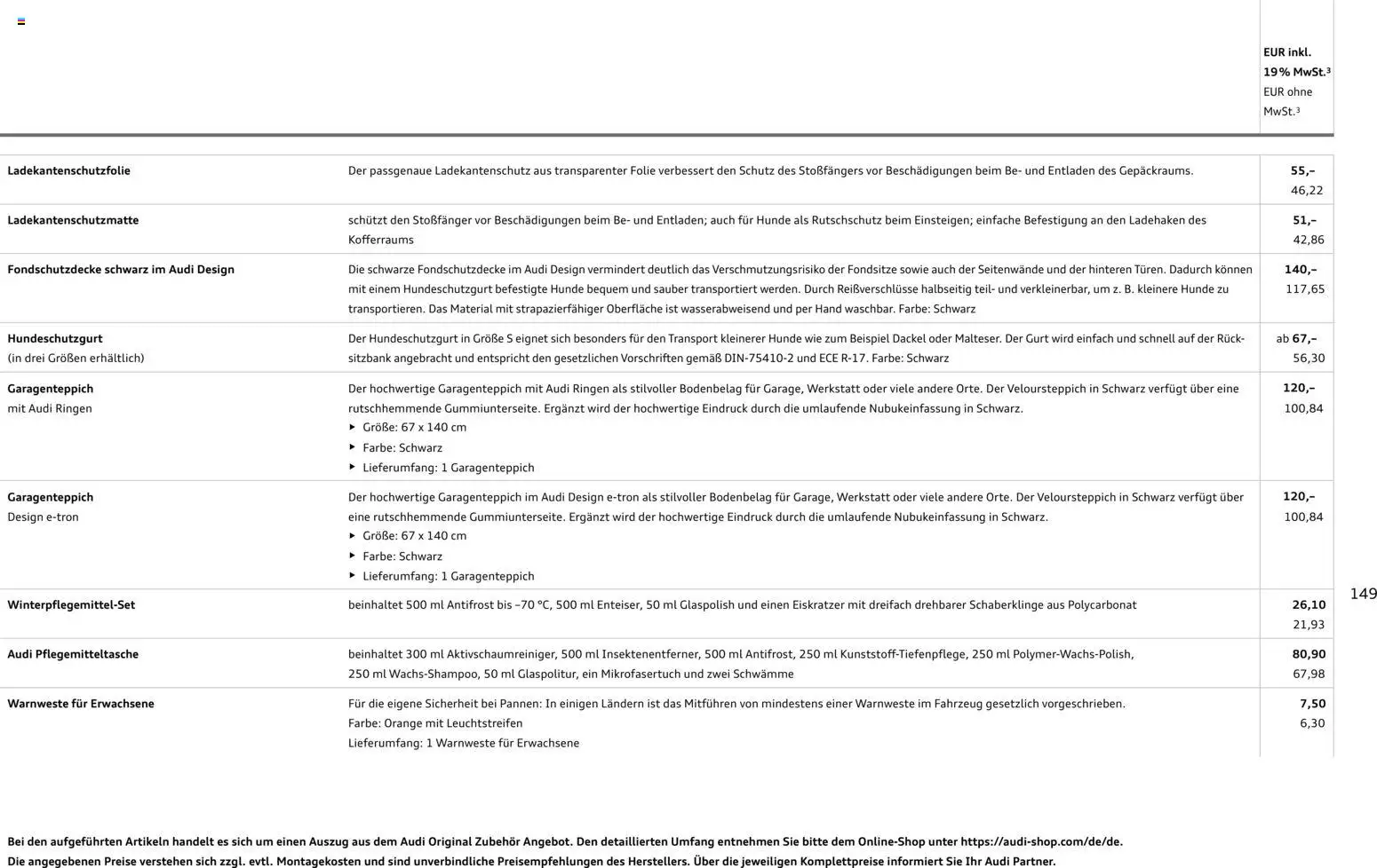 Audi Prospekt 	 – gültig ab 28.10.2025 | Seite: 149