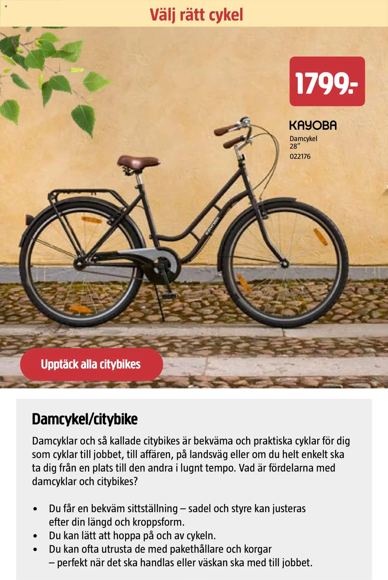 Jula reklamblad aktuell från 26.02.2026 | Sida: 40 | Produkter: Cykel