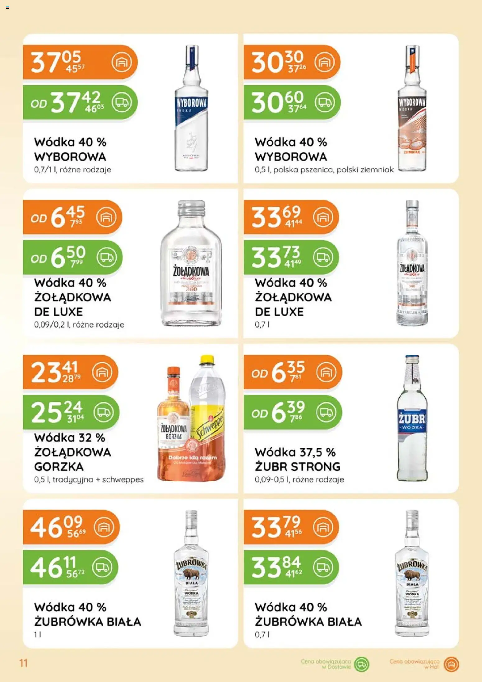 Eurocash Gazetka - Katalog Alkoholowy od 01.02.2026 | Strona: 11 | Produkty: Żubrówka, Żubrówka biała wódka, Wódka