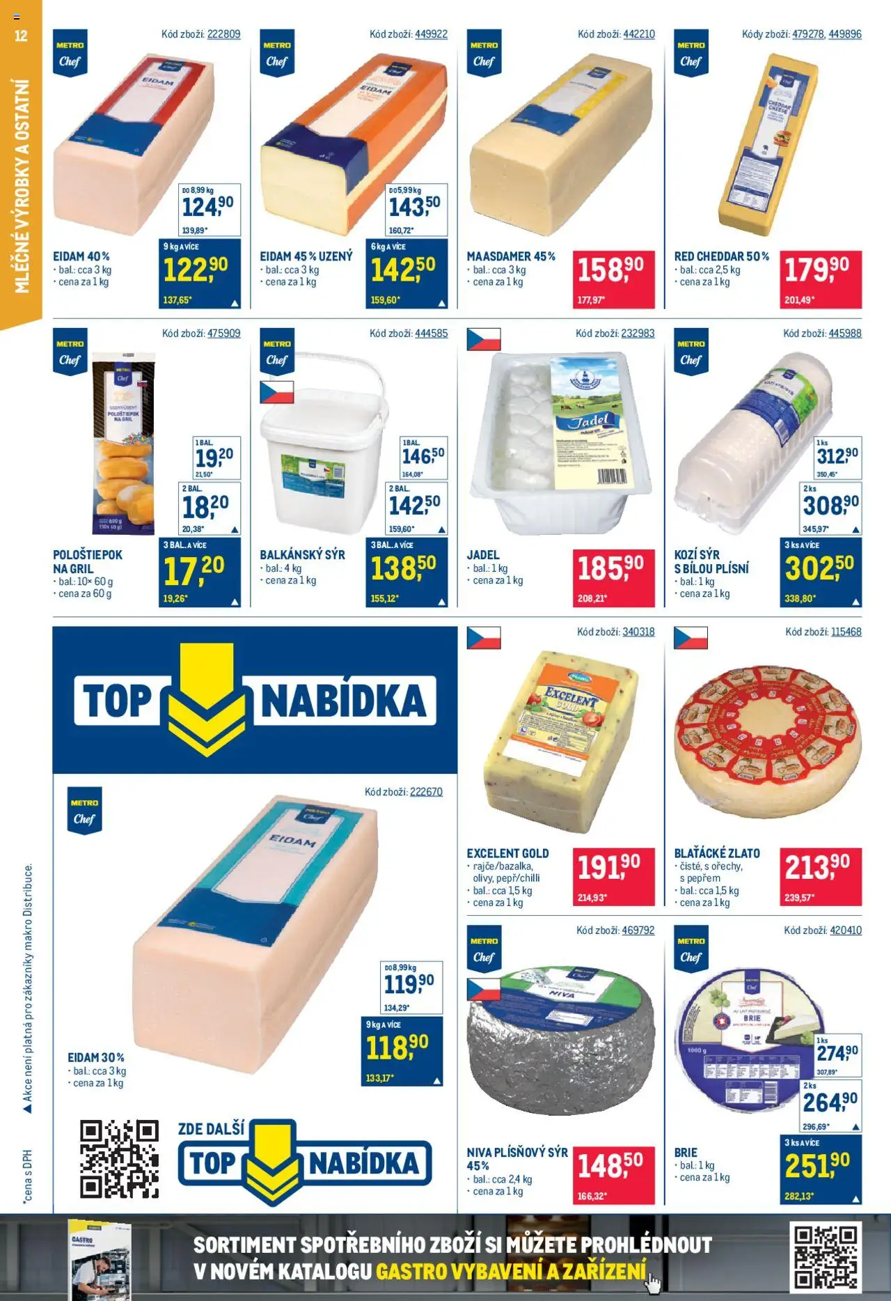 Makro leták - Gastronomie od 04.06.2025 | Strana: 12 | Produkty: Balkánský sýr, Brie, Niva, Plísňový sýr