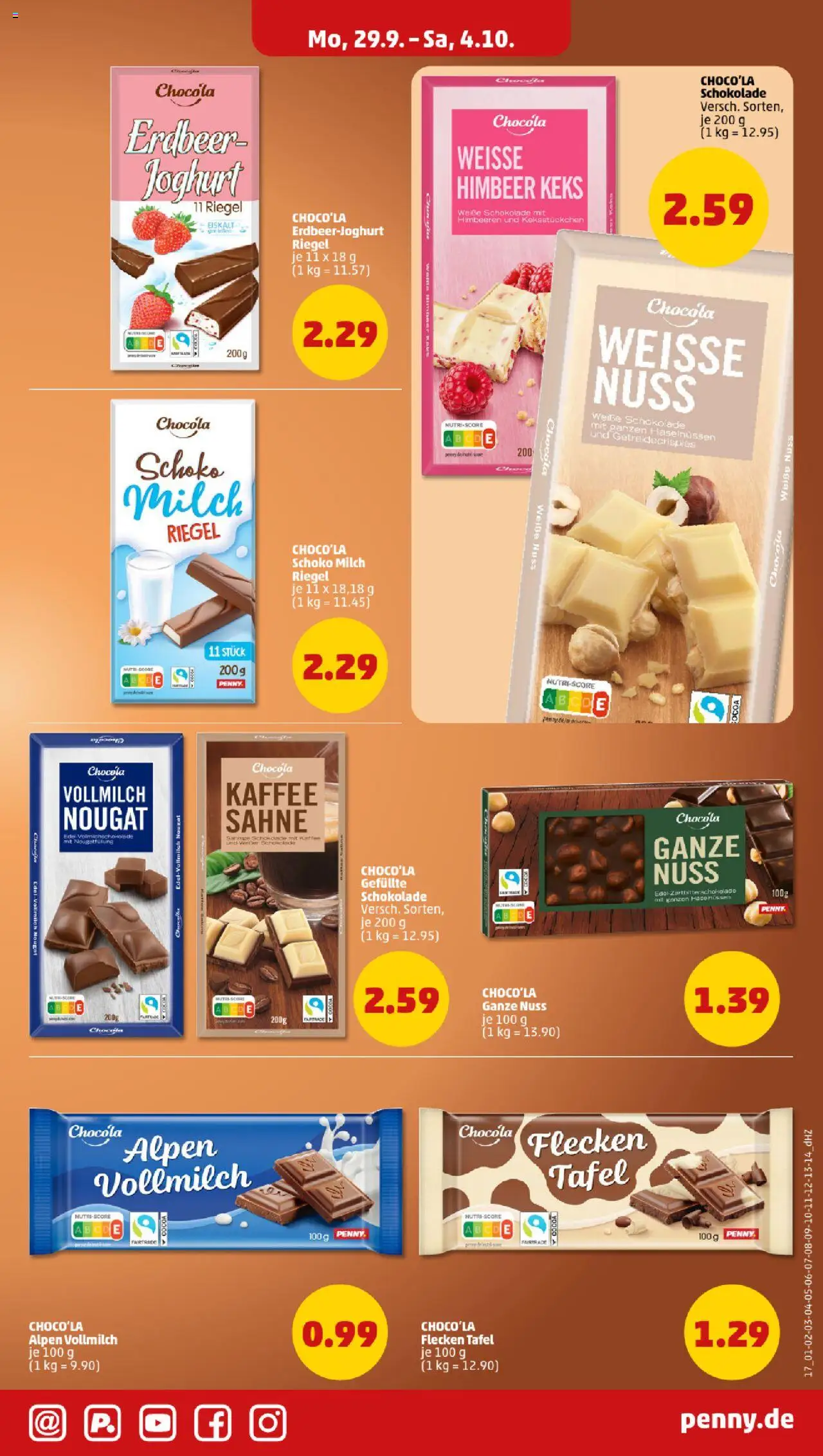Penny Prospekt 	 – gültig ab 29.09.2025 | Seite: 19 | Produkte: Himbeeren, Milch, Kaffee, Sahne