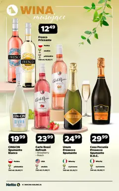 Pogląd oferty "Netto gazetka - Wina" - ważna od 30.03.2026 | Strona: 4 | Produkty: Mango, Fresco, Prosecco, Carlo Rossi